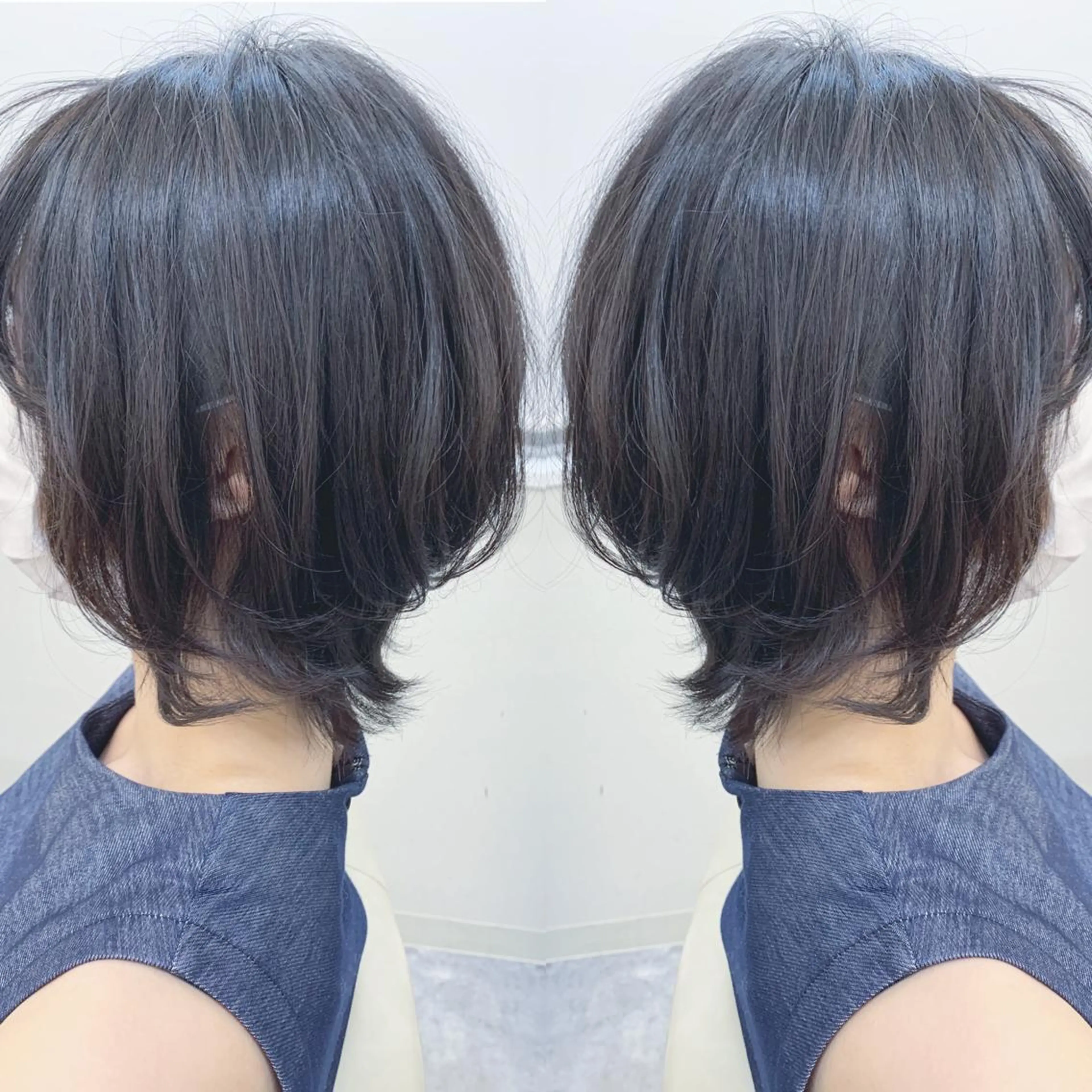 ミディアム 外ハネヘア ウルフカット カット トリートメント H所属・H (エイチ) 烏丸御池店のヘアスタイル