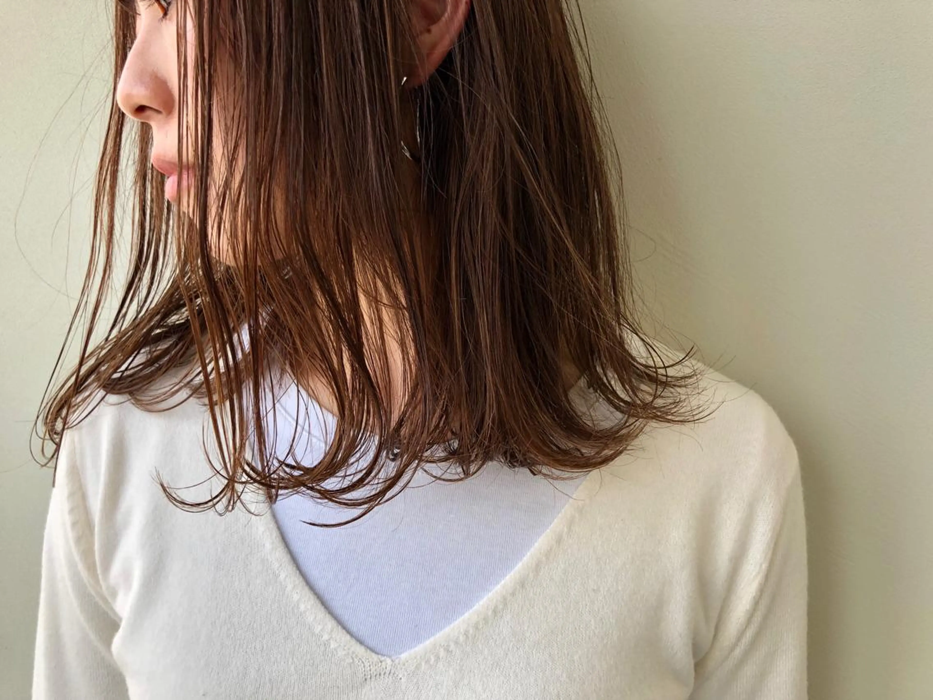 ミディアム ハイライト 小澤大輔 YOLO hairのヘアスタイル