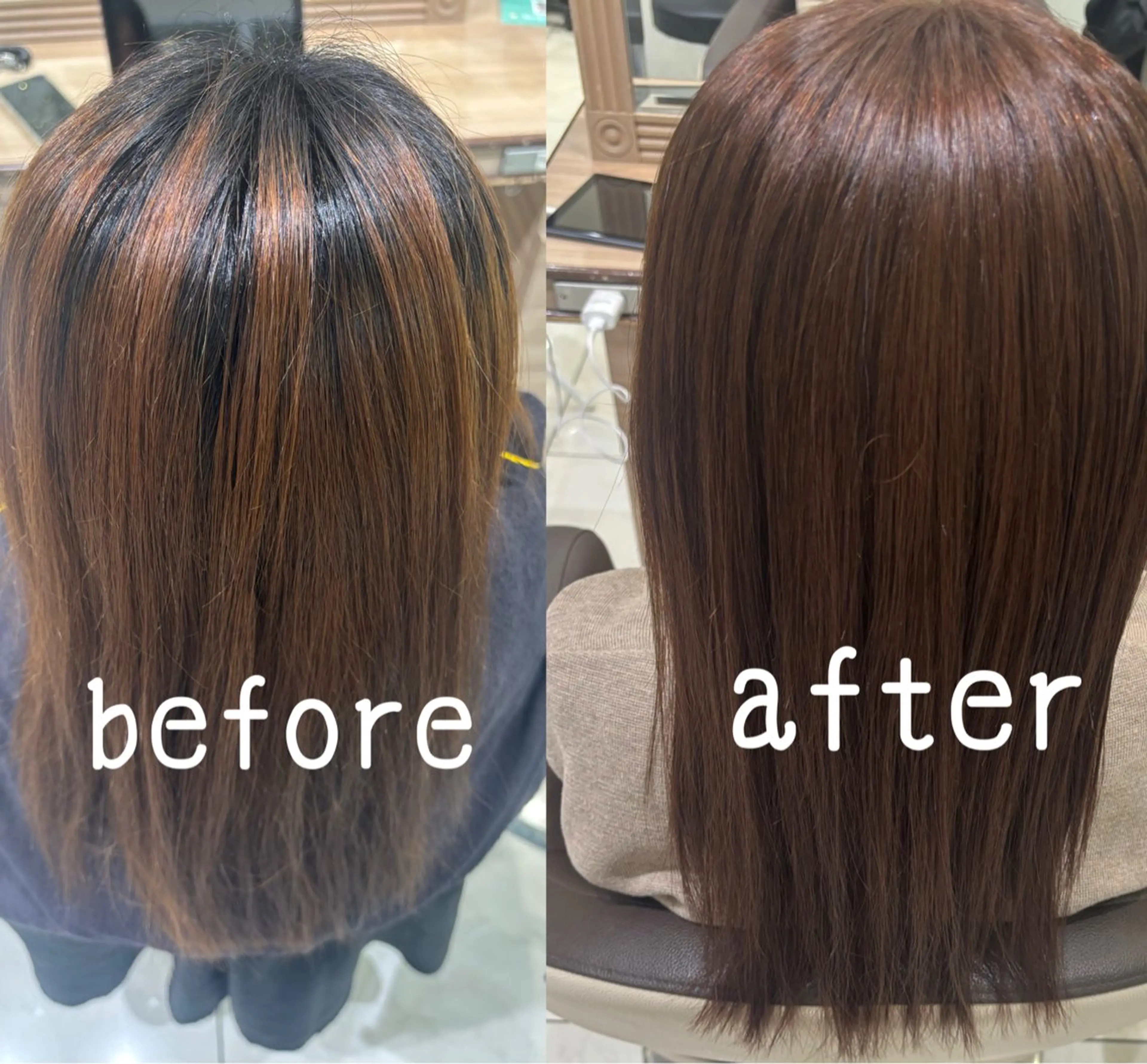 セミロング ☁🫧縮毛矯正 /沖春奈🪽🫧のヘアスタイル