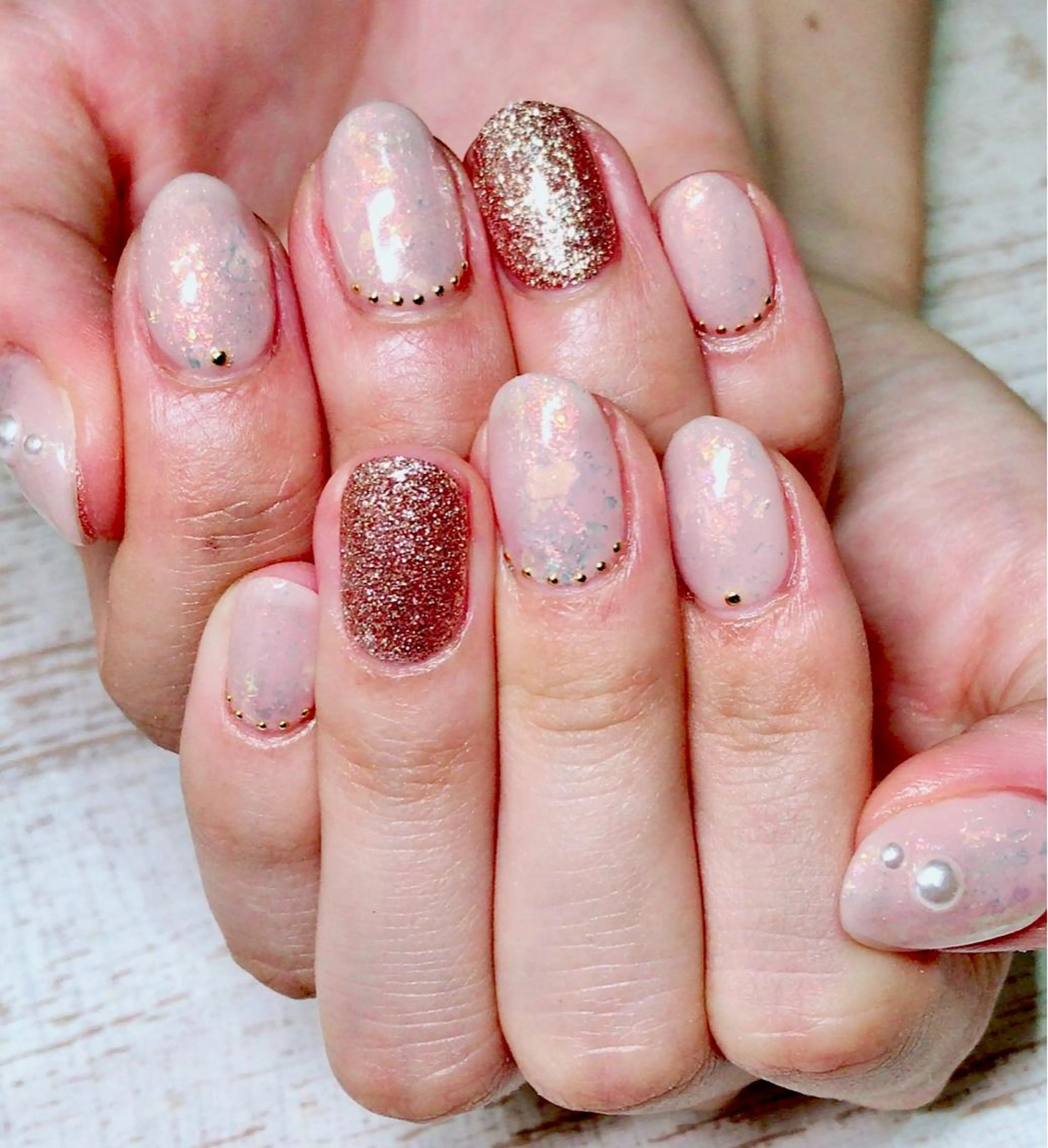 ネイル キラキラネイル Lino+ ネイル&よもぎ蒸しのネイルデザイン