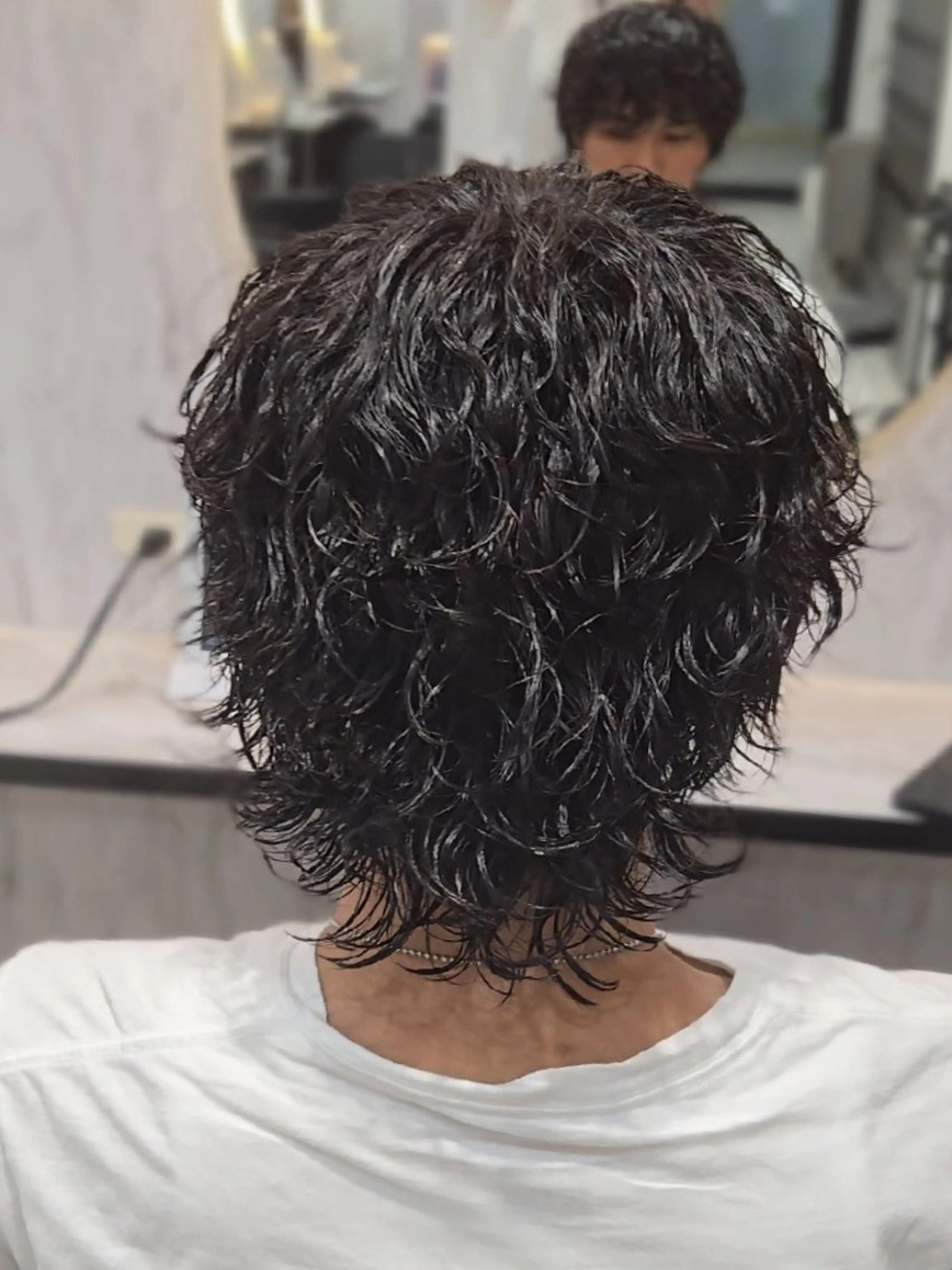 メンズ ミディアム 波巻きパーマ カット パーマ ヘアセット LEN名古屋/パーマ 海外ヘア/メンズ特化のヘアスタイル