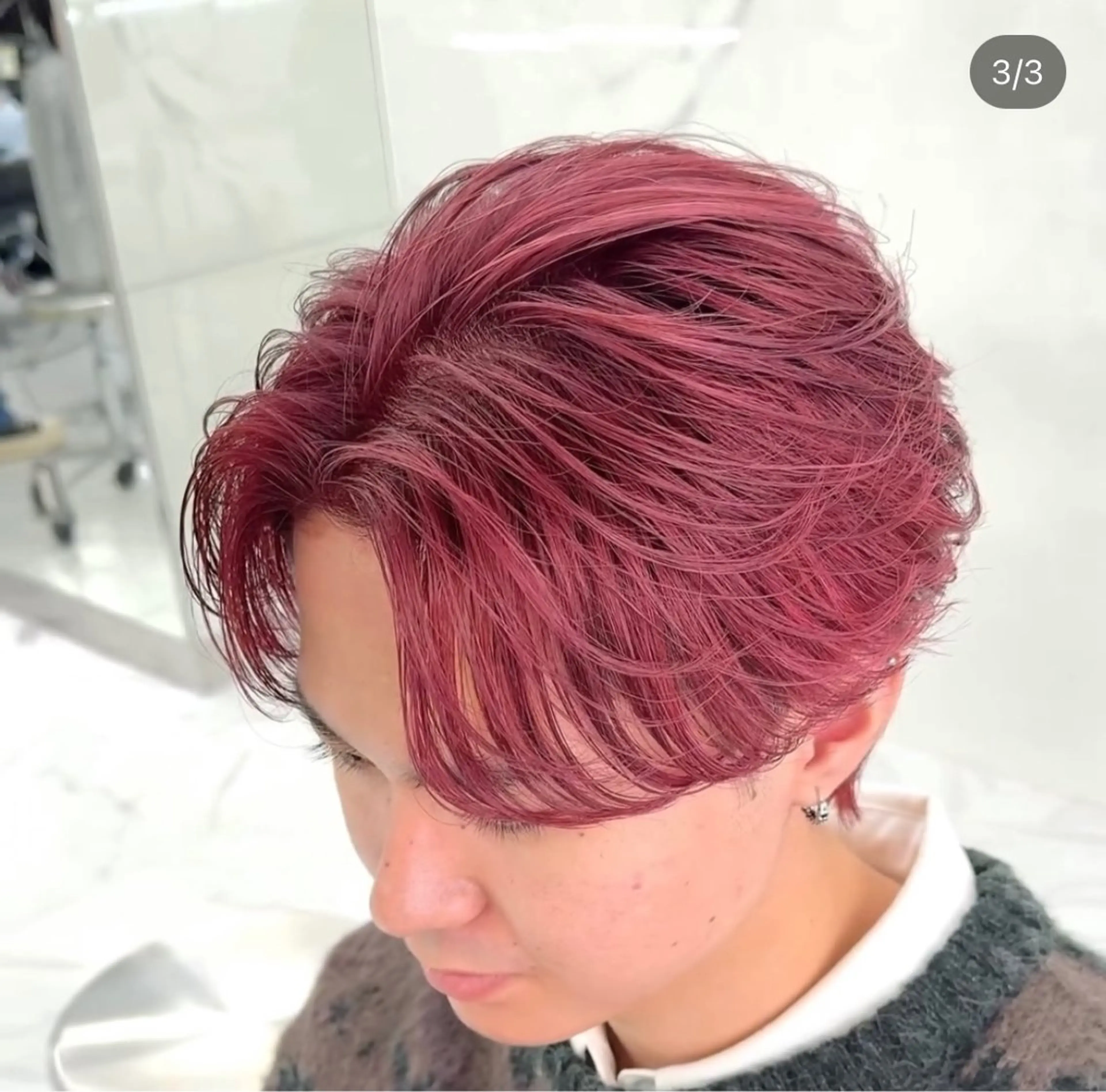 ミディアム ヘアカラー トリートメント ヘアセット 蛯原 興輝のヘアスタイル