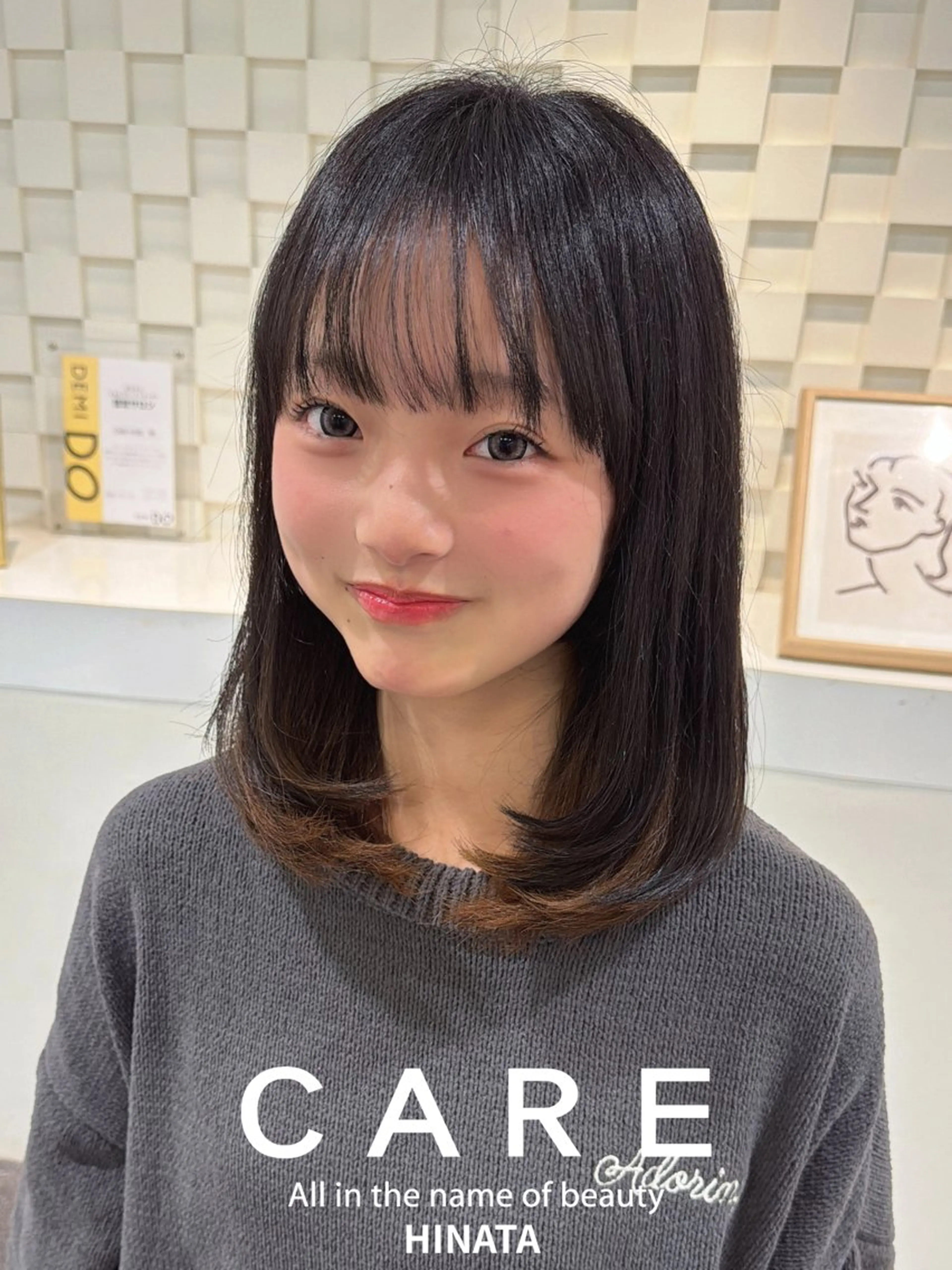 ミディアム ミディアムレイヤー レイヤーカット 京谷 日向のヘアスタイル