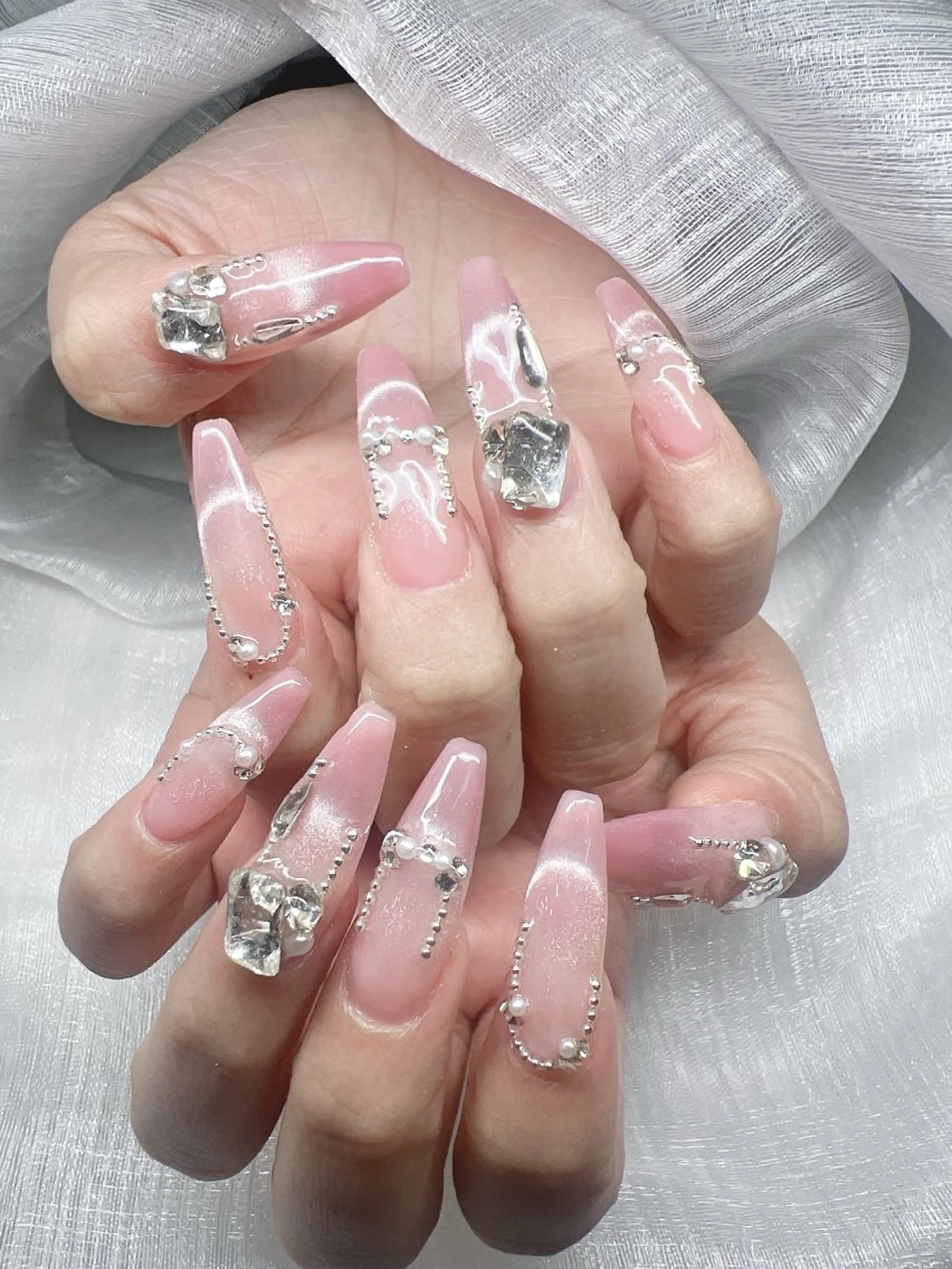 ネイル ハンドネイル Lee Nails チップ長さだし専門店のネイルデザイン