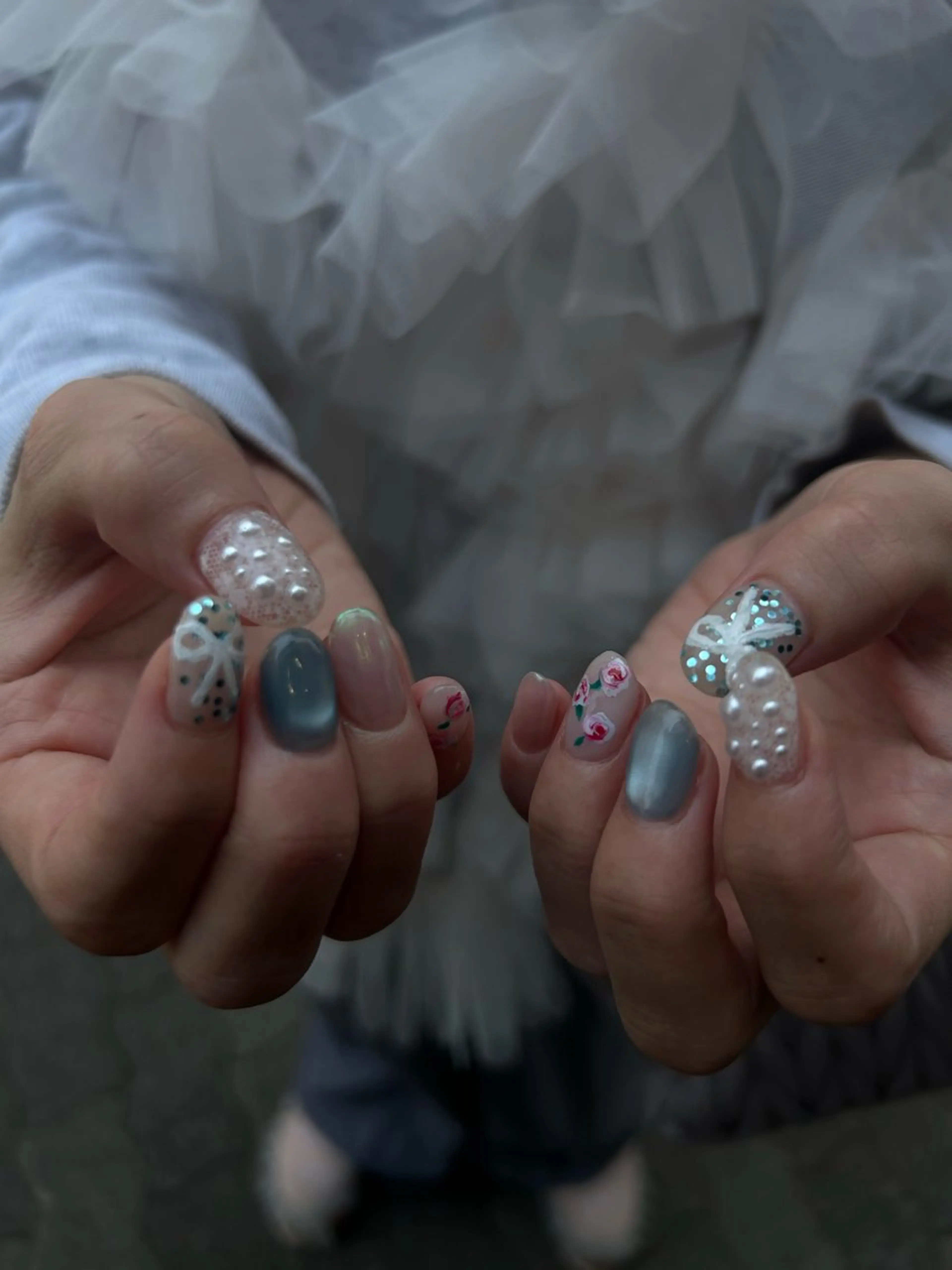 ネイル 韓国ネイル ニュアンスネイル シンプルネイル sakae yurinaのネイルデザイン