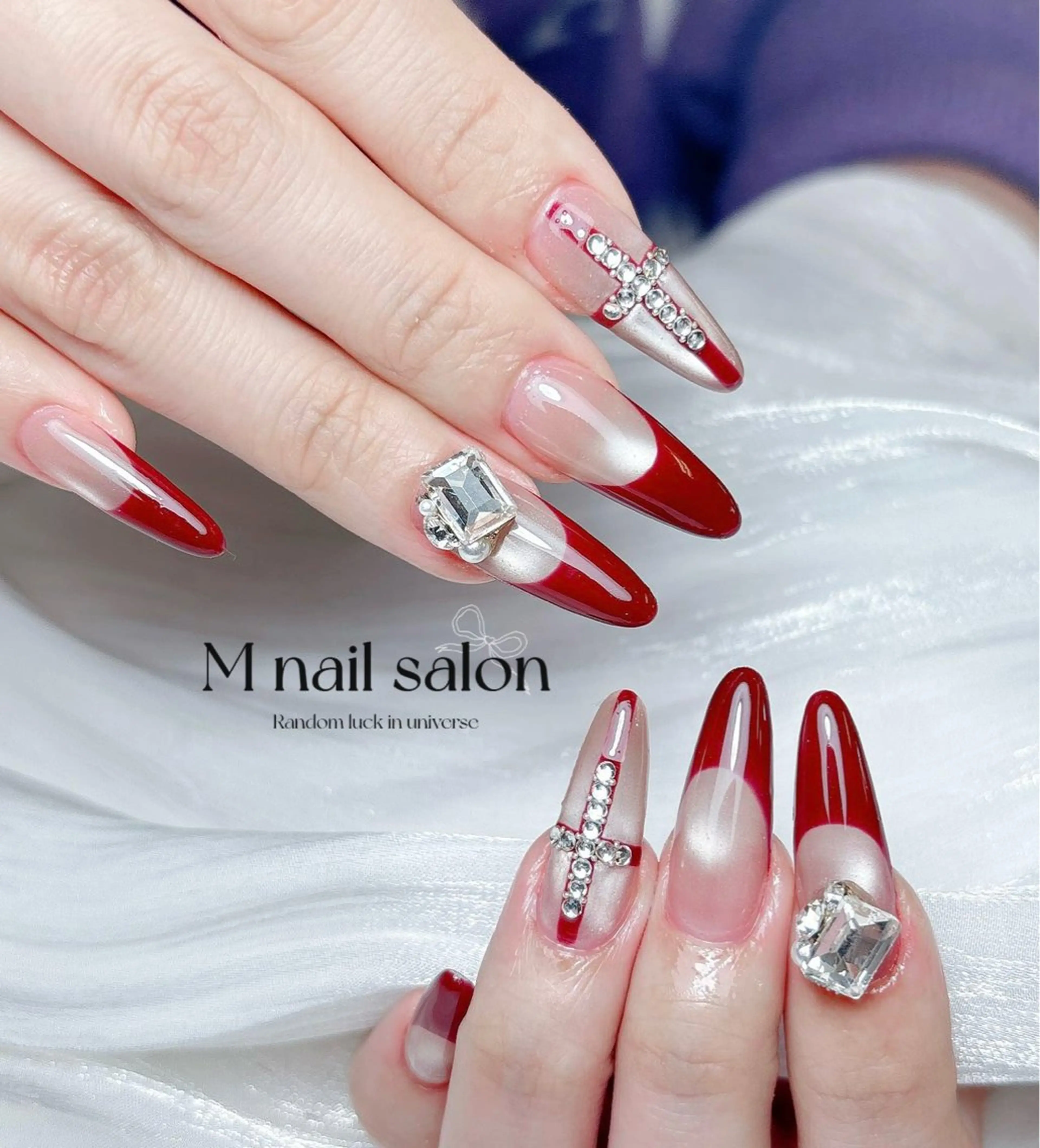 ネイル ハンドネイル M🌷nail 長さだし専門店のネイルデザイン