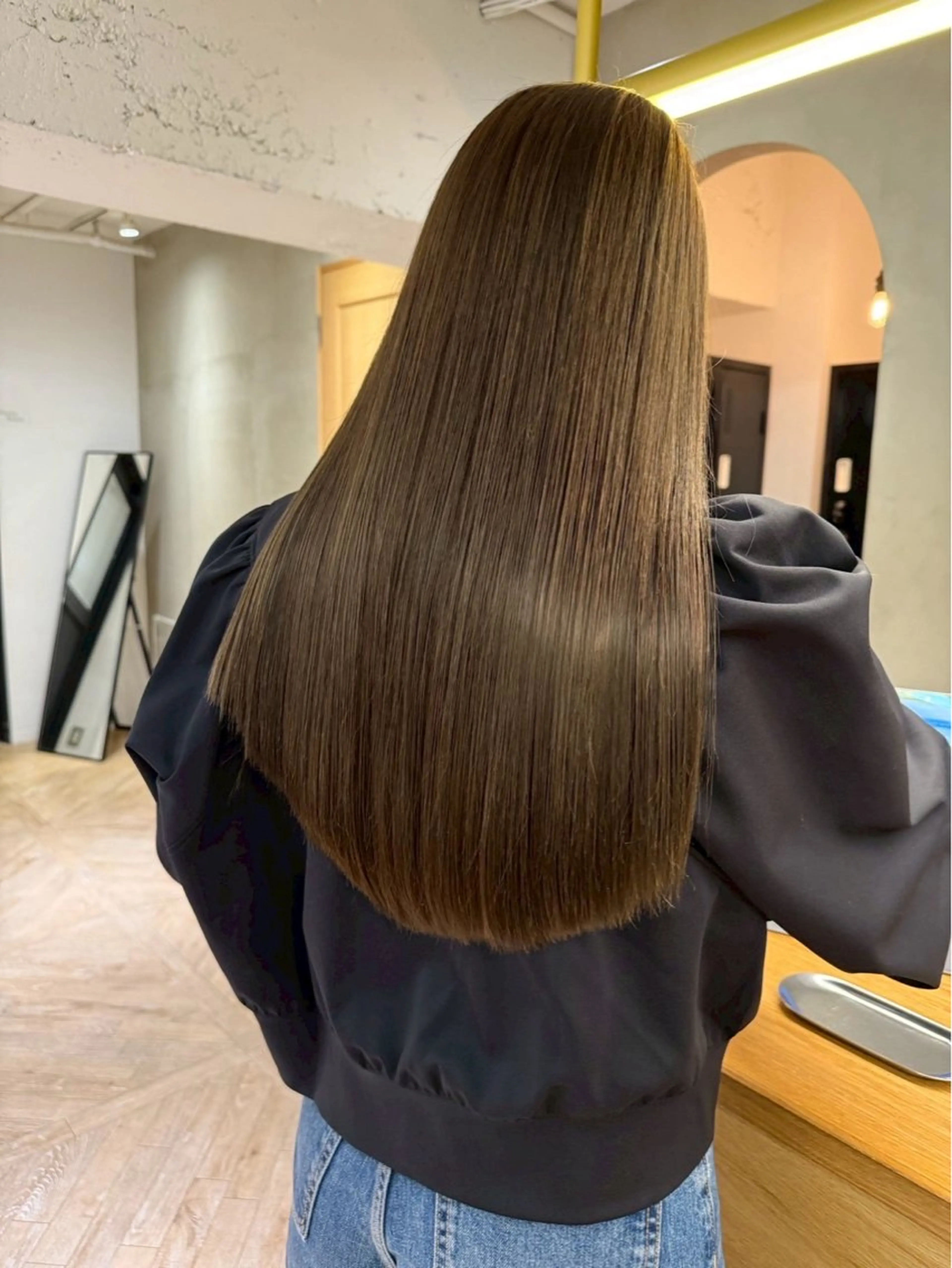 ロング カラー ベージュカラー ヘアカラー トリートメント くすみカラー/海外 レイヤー/ ローレンのヘアスタイル