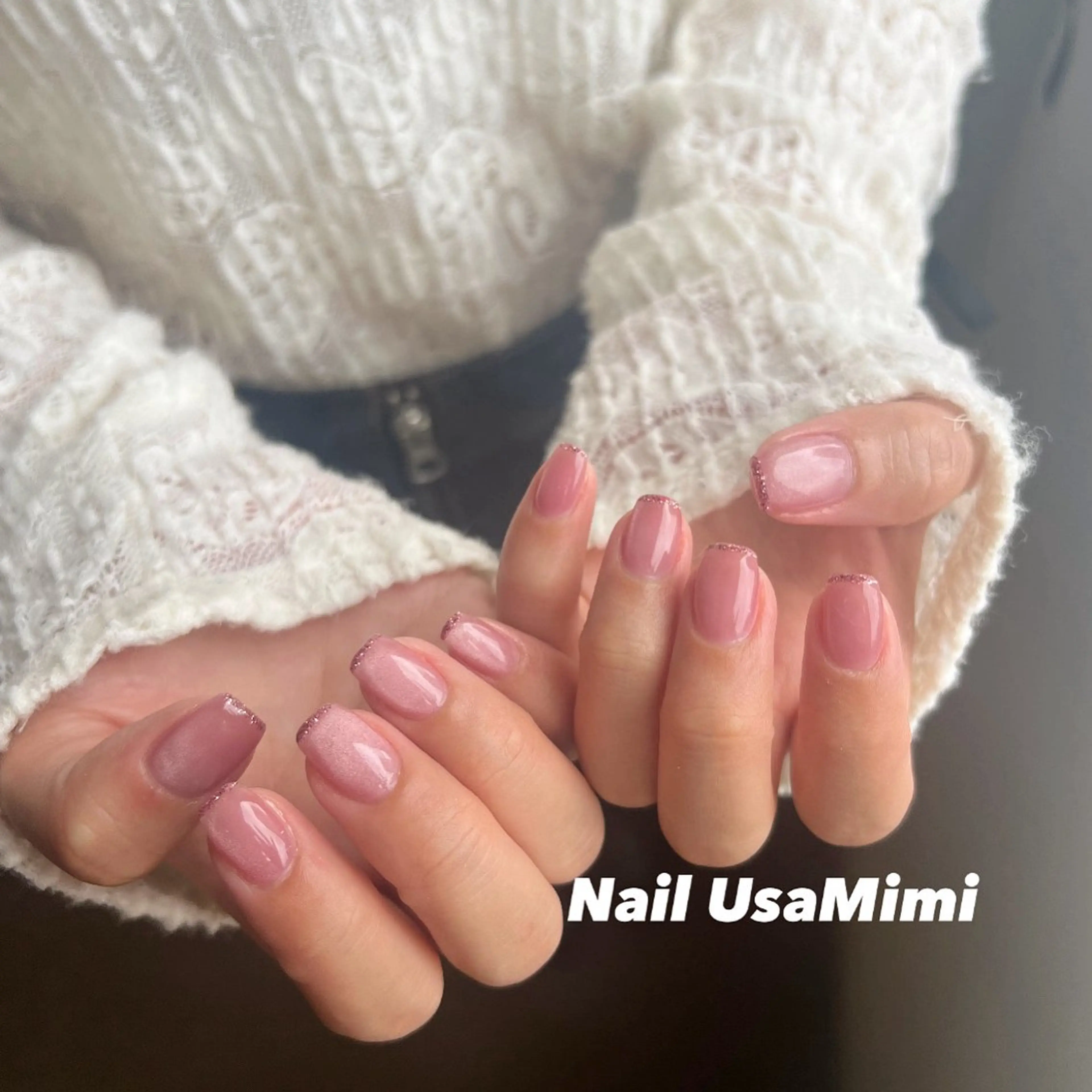 ネイル アートネイル オーロラネイル チークネイル フレンチネイル ジェルネイル 本町NailUsa Mimi RIKOのネイルデザイン