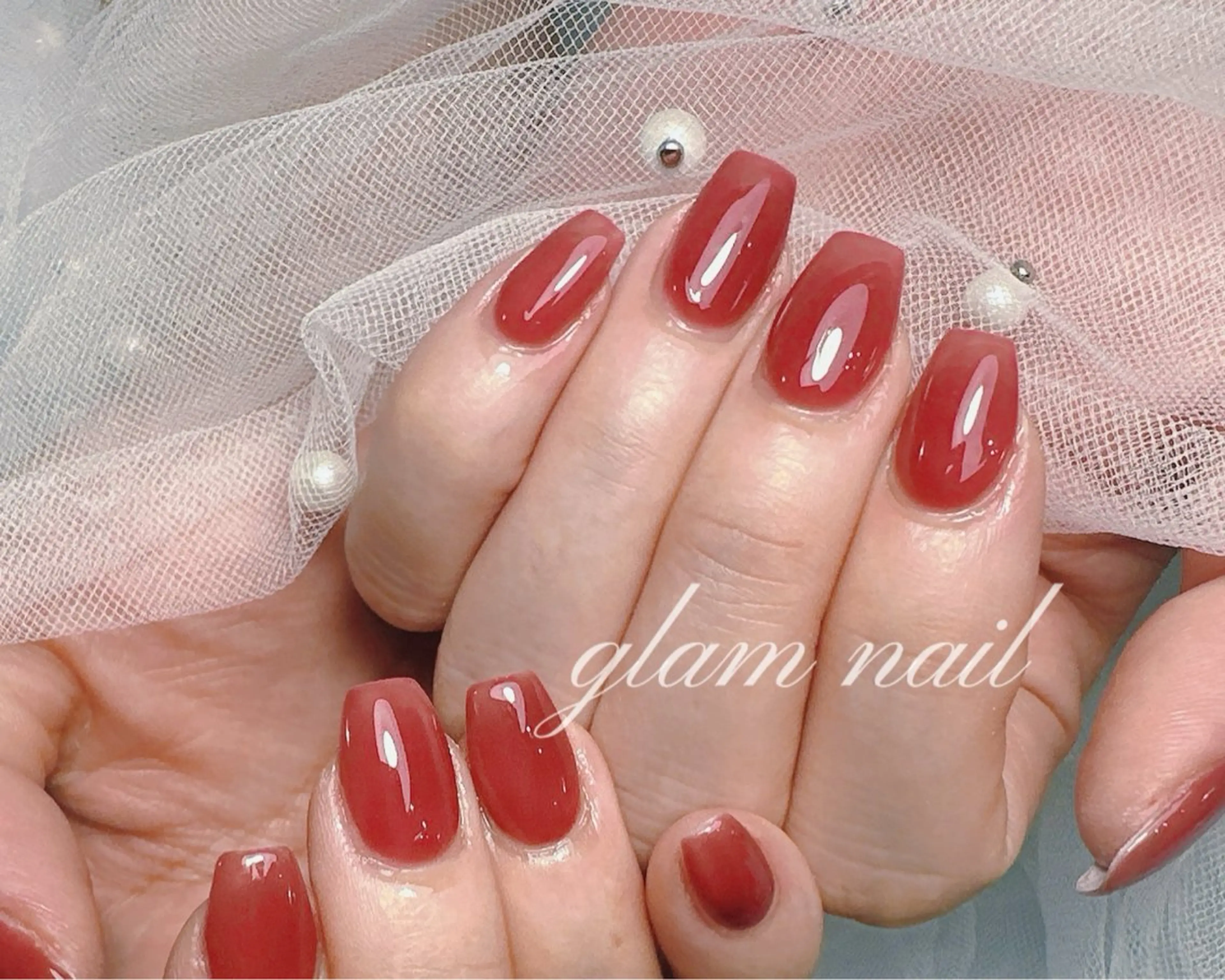 ネイル エツメ💅 長さだし🎀デザインのネイルデザイン