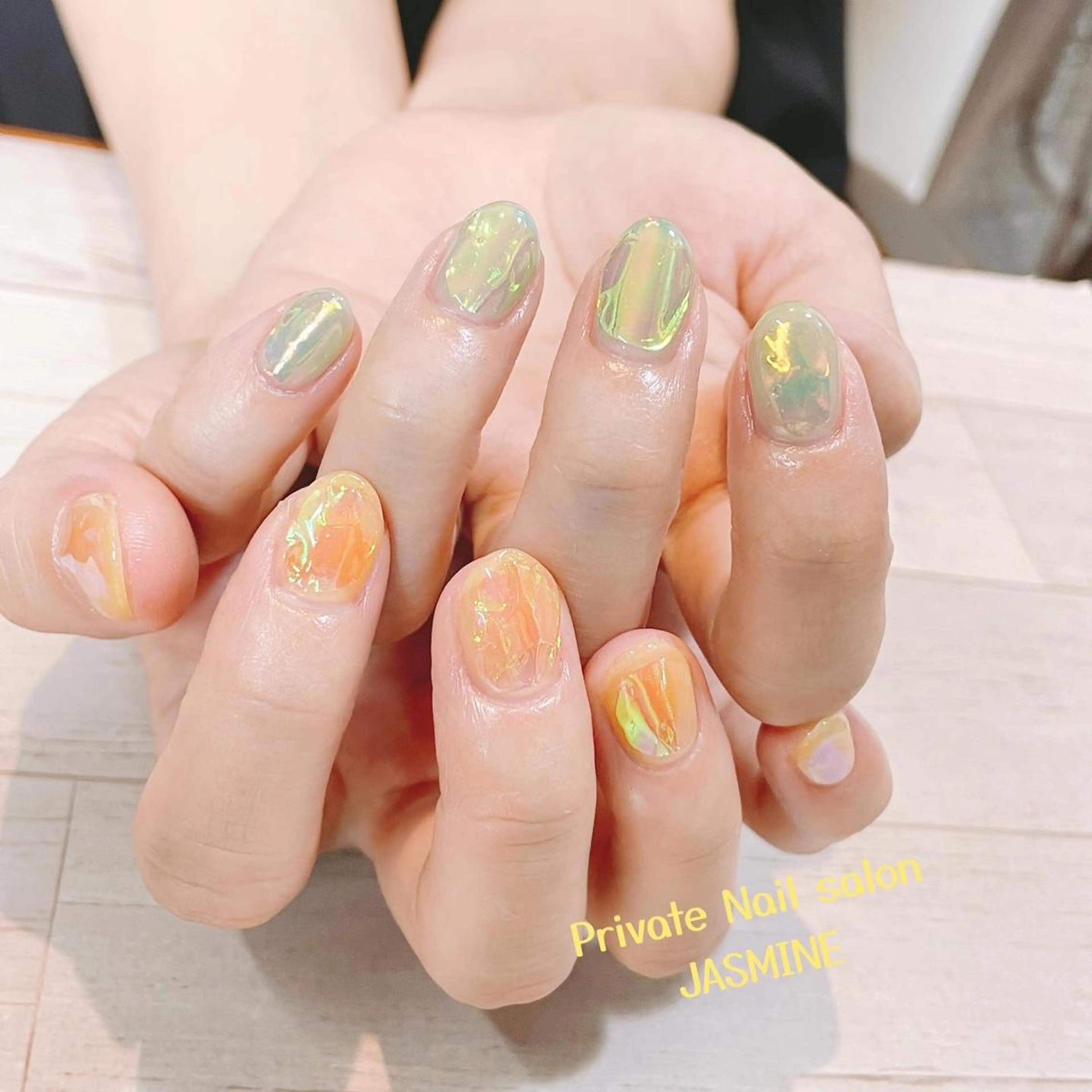 ネイル オーロラネイル Nail salon JASMINEのネイルデザイン