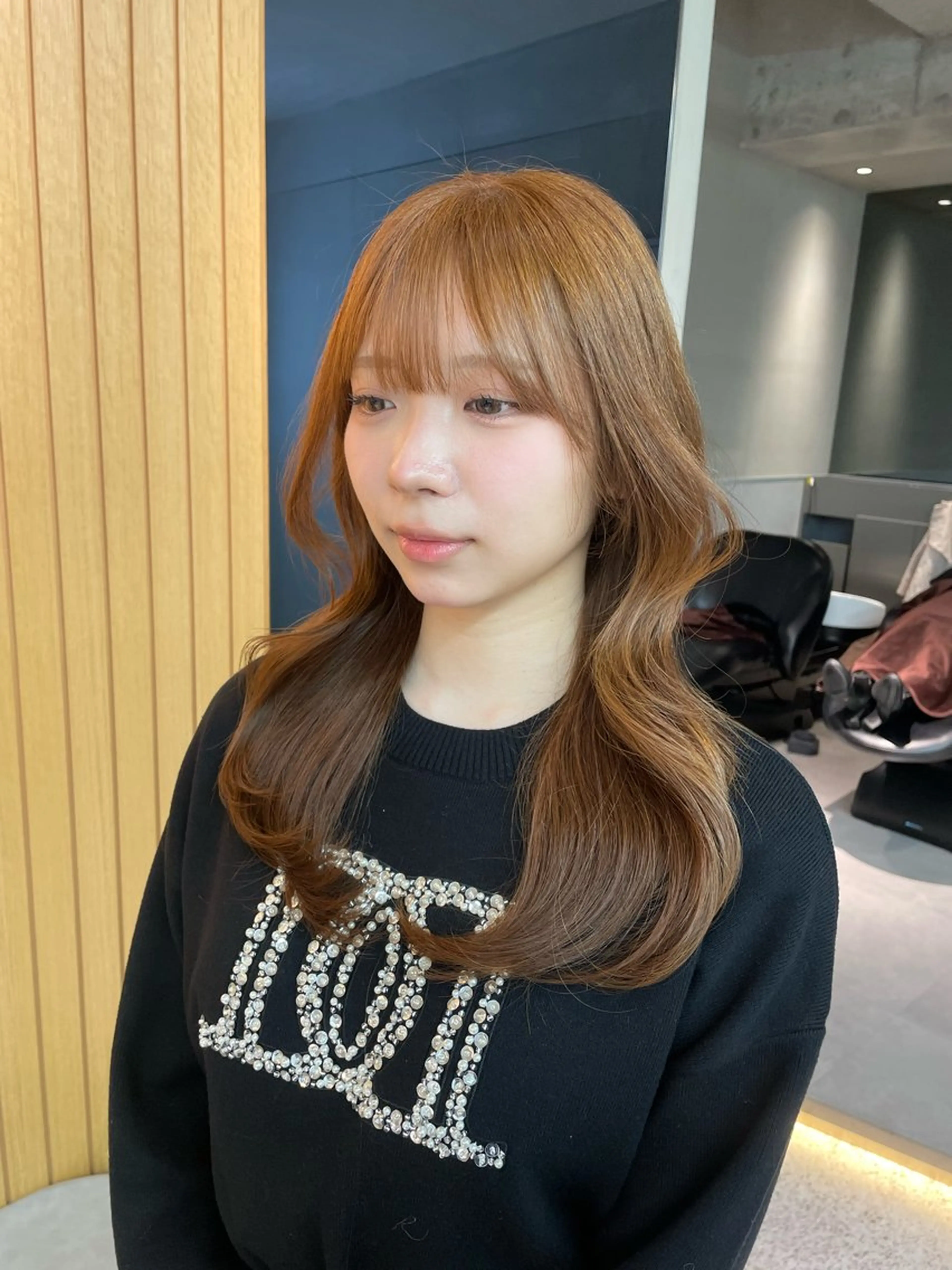 ロング カラー ヘアカラー トリートメント ヘッドスパ ヘアセット 韓国ヘア/レイヤー Londエレンのヘアスタイル