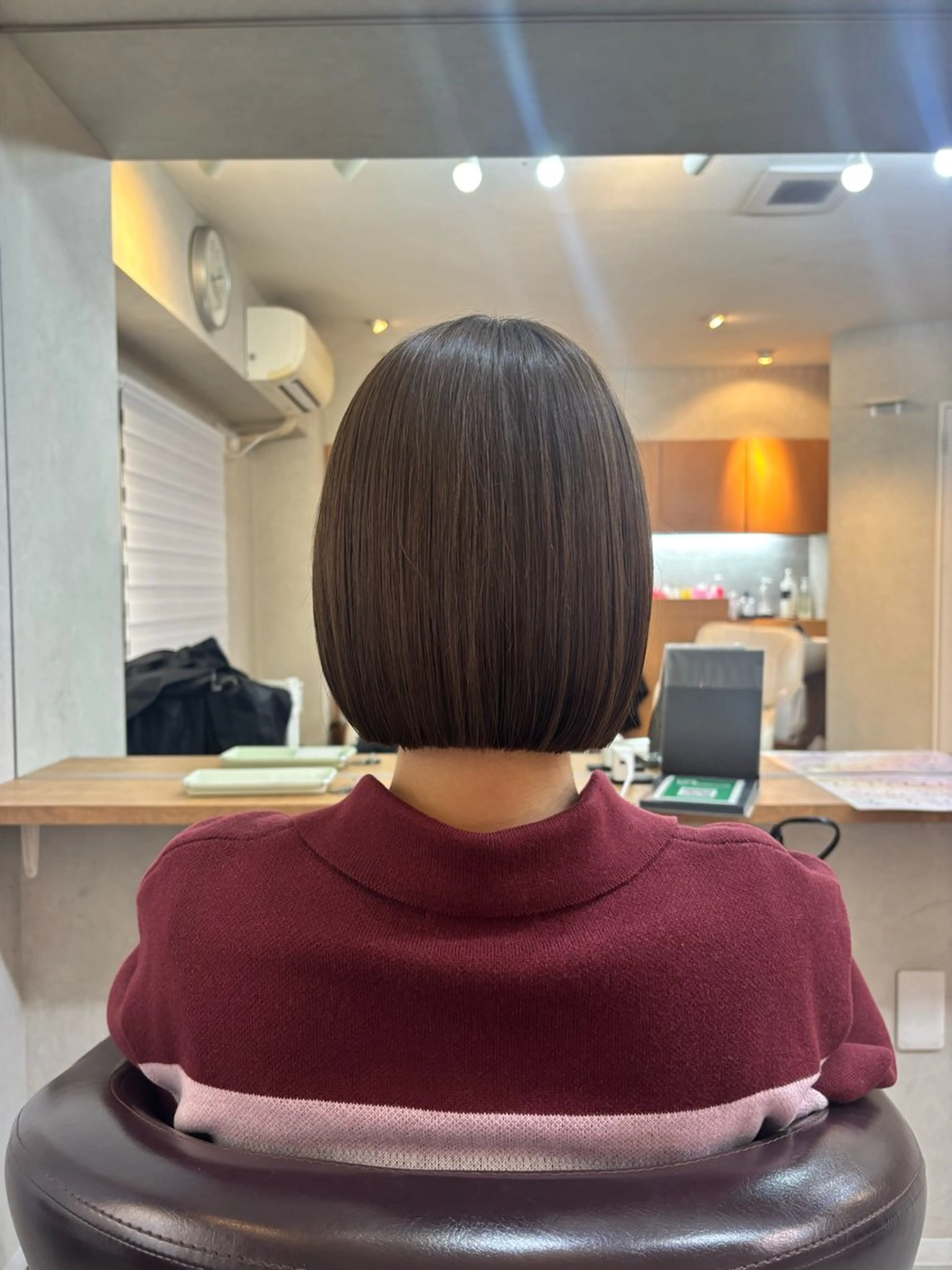 ショート カット ヘアカラー トリートメント 🎀Maho🎀ボブ × 髪質改善のヘアスタイル