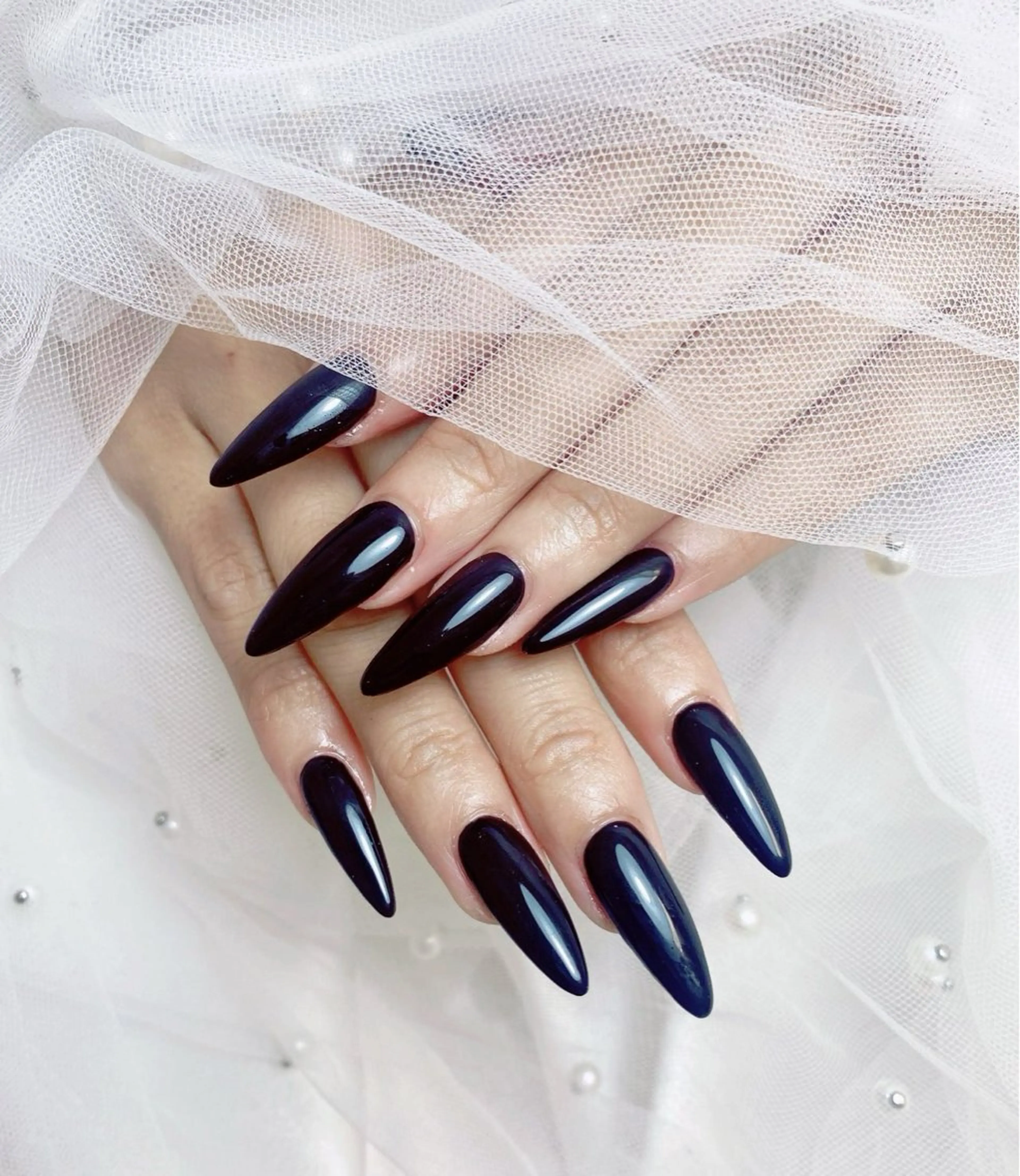 ネイル フレンチネイル ジェルネイル ハート 韓国ネイル マグネットネイル ハンドネイル ネイルサロン lotusのネイルデザイン