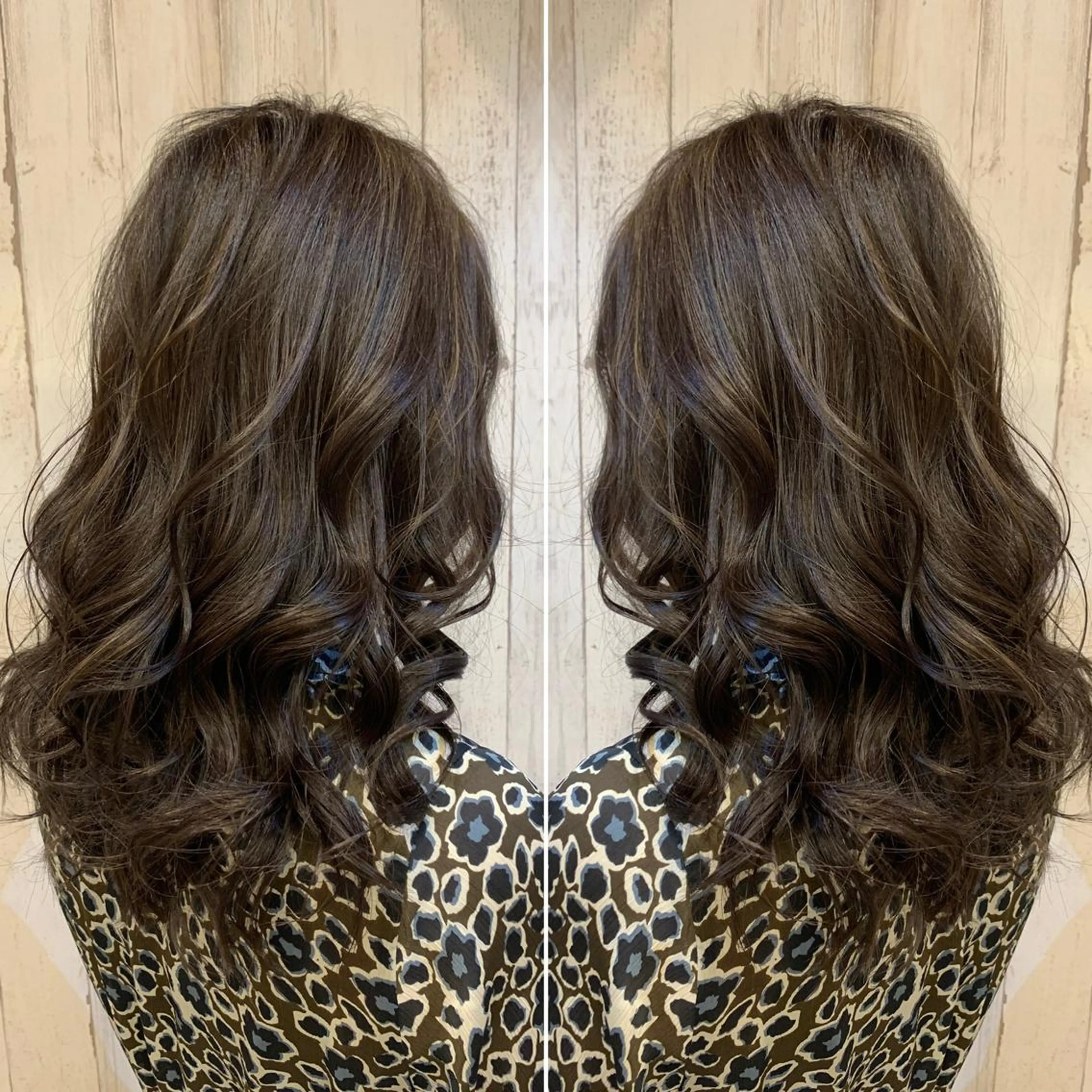 セミロング カラー ヘアアレンジ グレージュ シルバー シルバーグレージュ 佐々木 裕一のヘアスタイル