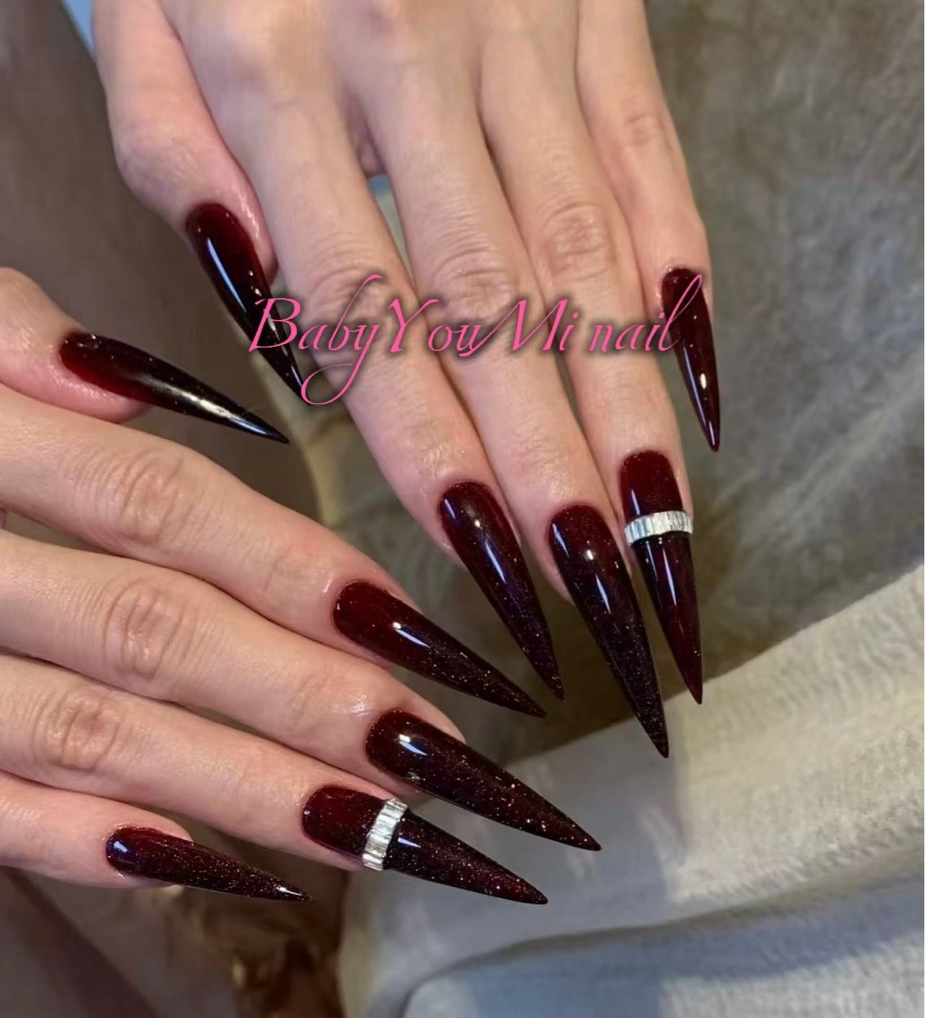 ネイル オーロラネイル 成人式 フットネイル フレンチネイル ジェルネイル ハンドネイル BabyYouMi nailのネイルデザイン