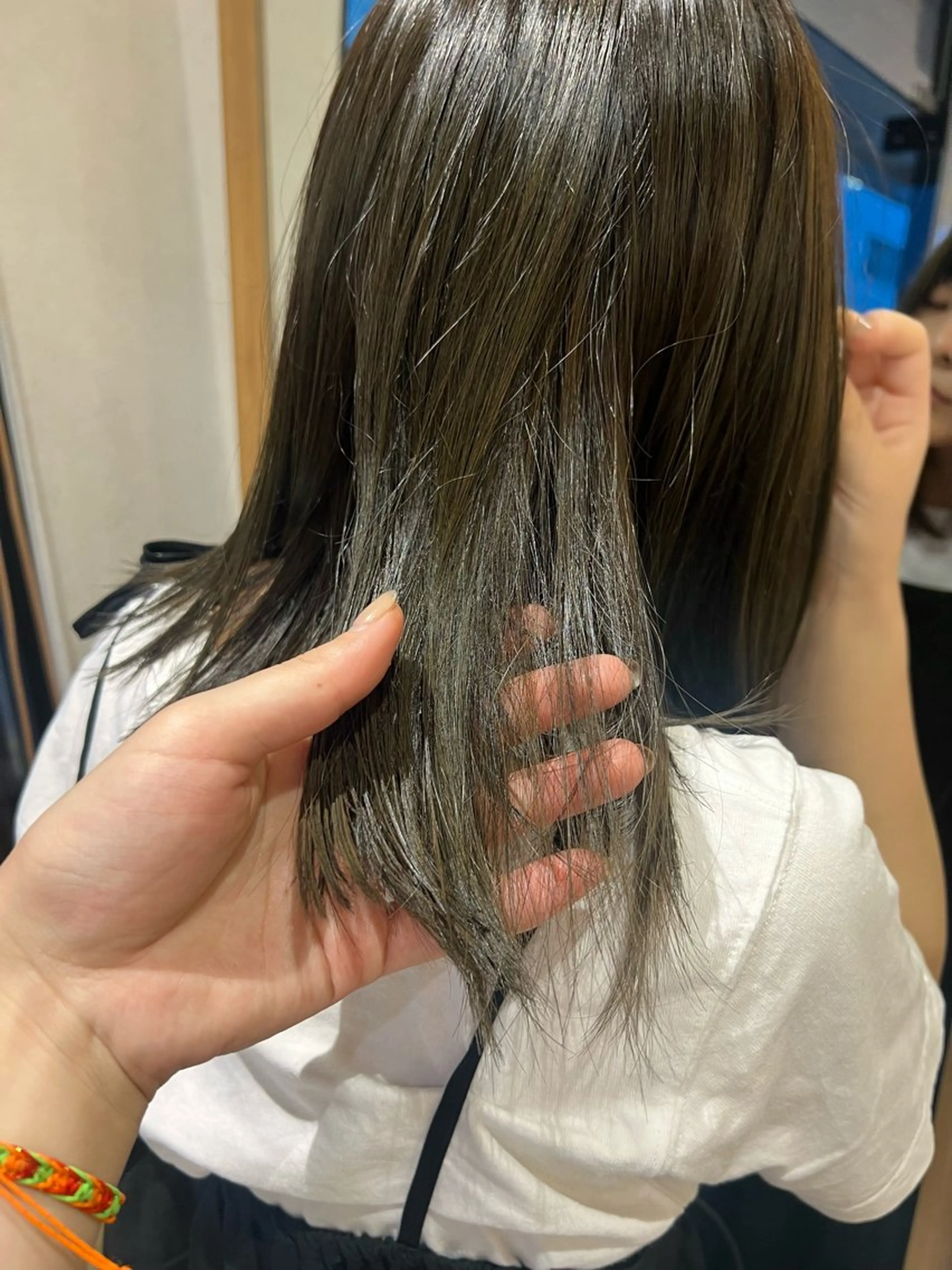 ミディアム カラー 透明感カラー オリーブカラー 似合わせカラー/ 海外風/nanamiのヘアスタイル