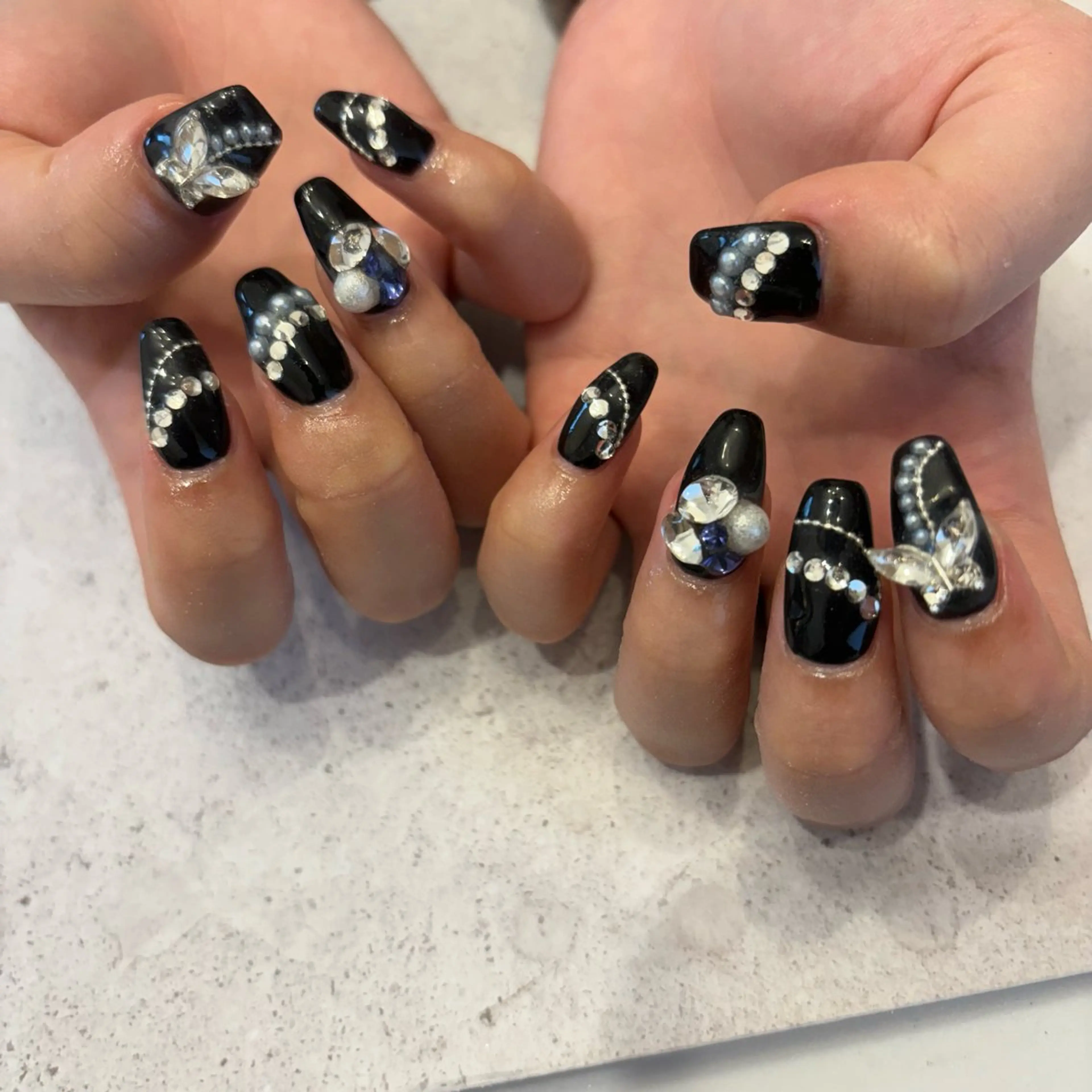 ネイル ハンドネイル Sea  nail by emaのネイルデザイン