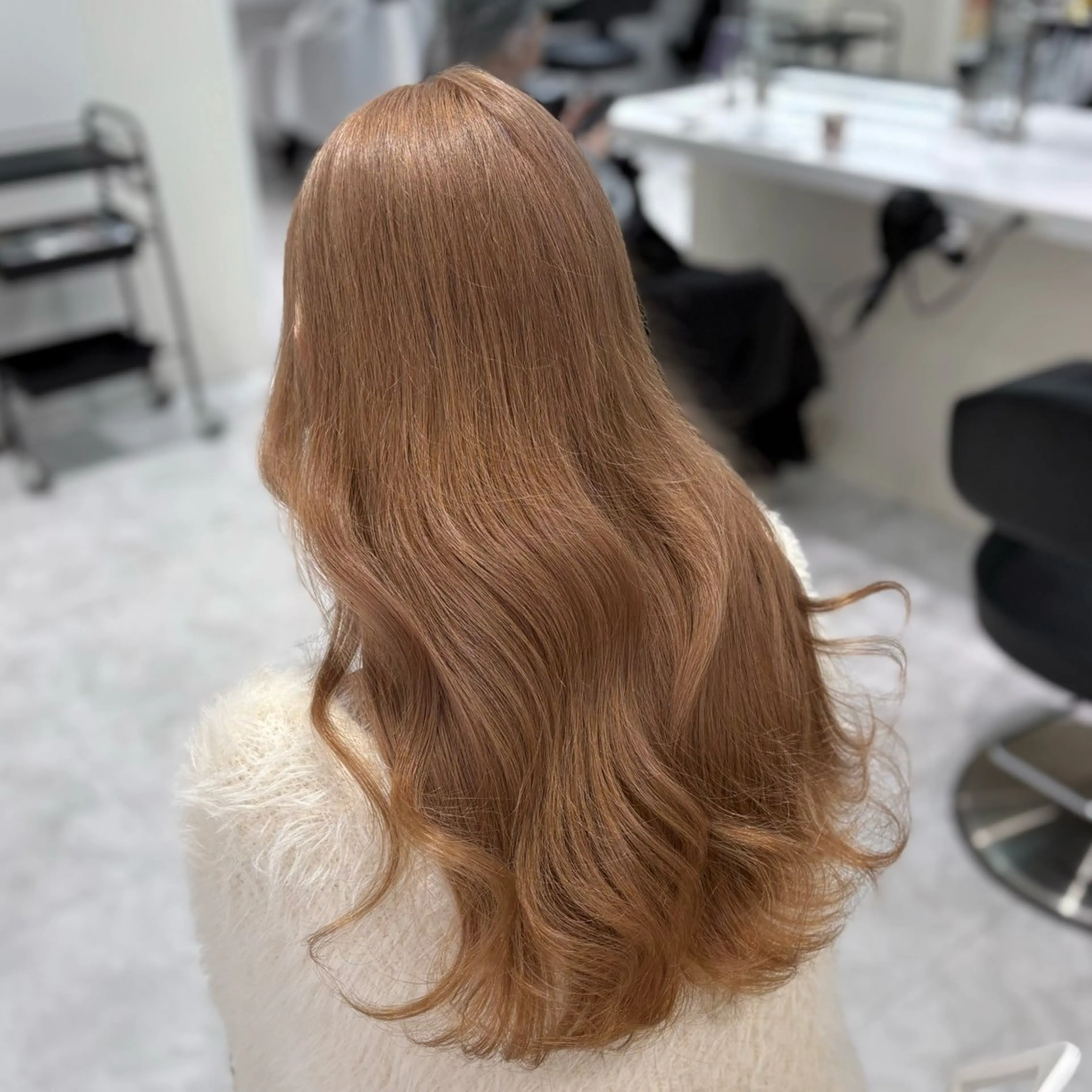 ロング カラー ベージュカラー ブロンド ミルクティーベージュ カット ヘアカラー トリートメント ヘアセット 色落ち綺麗🩰ハイ トーン🎀RINKAのヘアスタイル