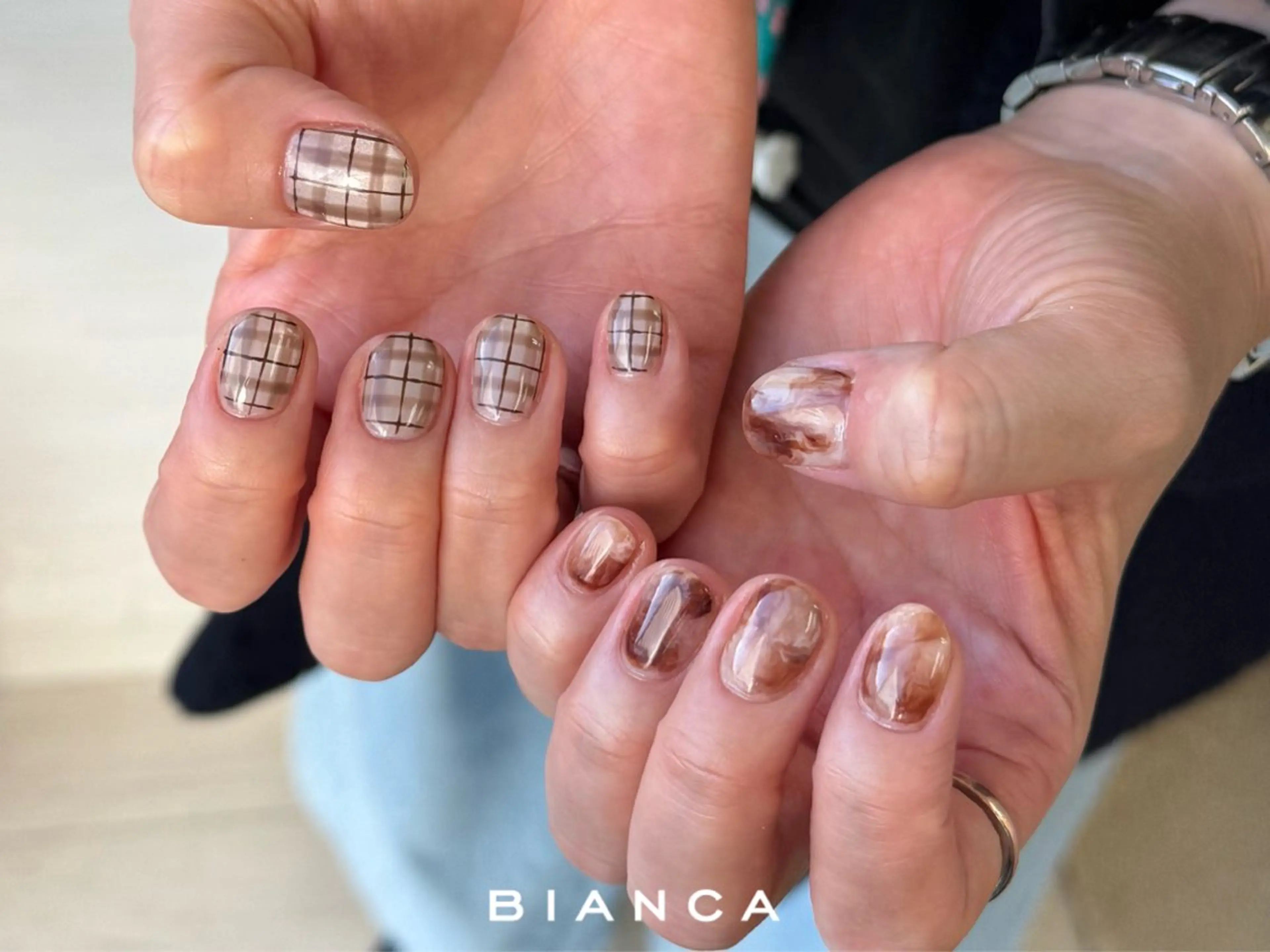 ネイル アートネイル フラッシュネイル フレンチネイル ジェルネイル グラデーション ハンドネイル Silk by Bianca＊森澤のネイルデザイン