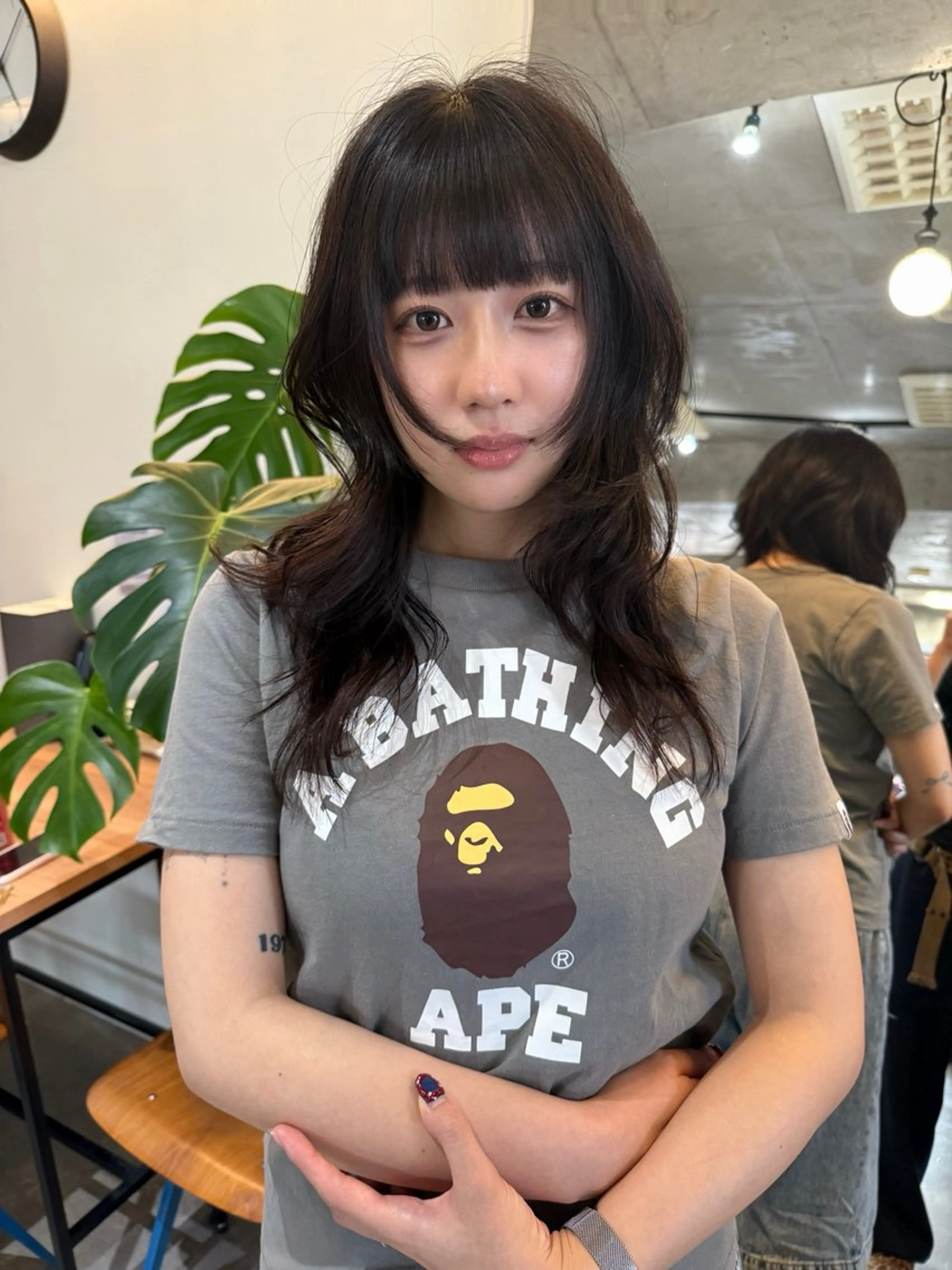 ミディアム レイヤーカット カット レイヤーカット\ウル フ　chinatsuのヘアスタイル