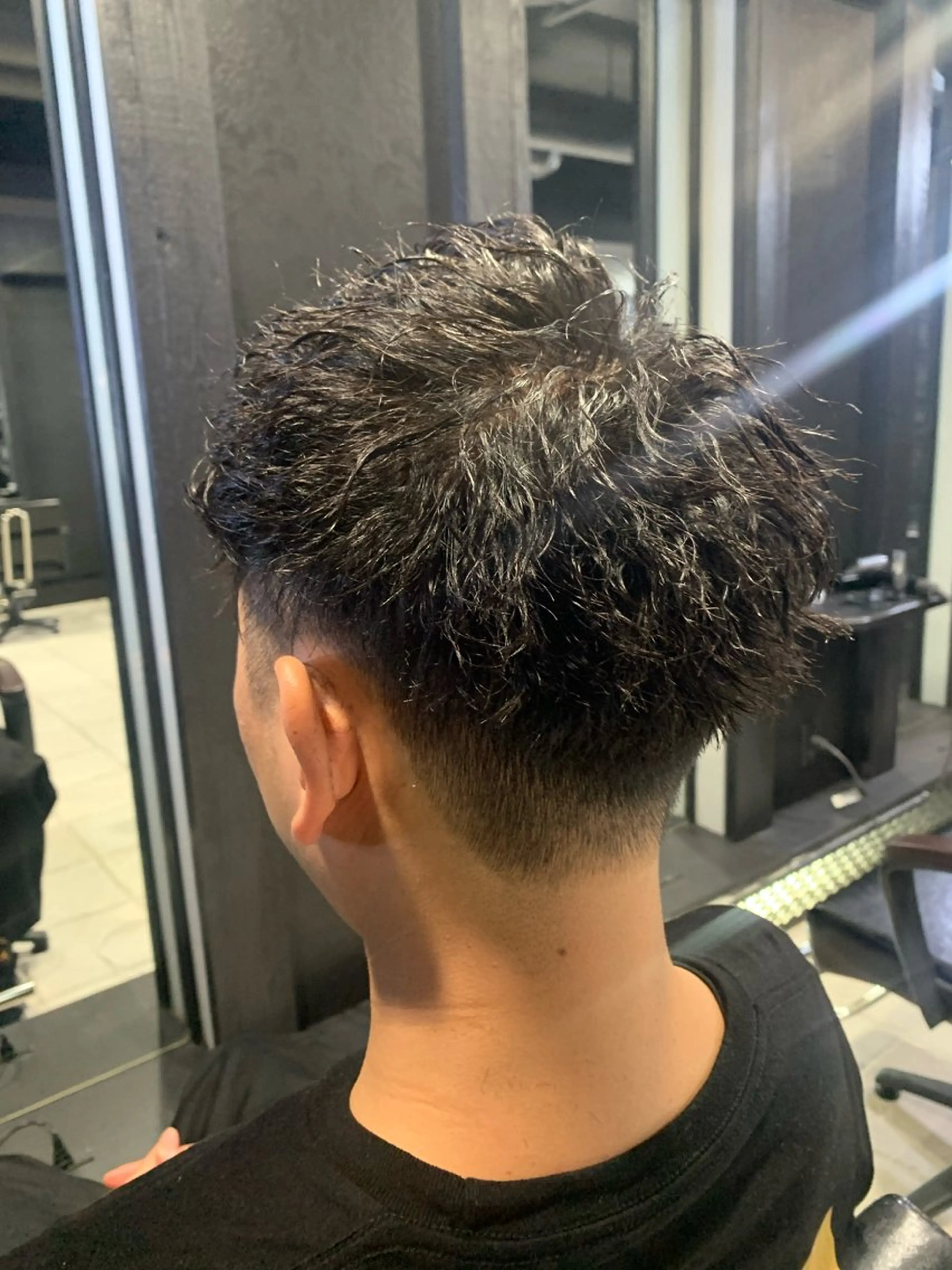 ショート メンズ マッシュ メンズパーマ/難波/ 心斎橋　室園亮佑のヘアスタイル