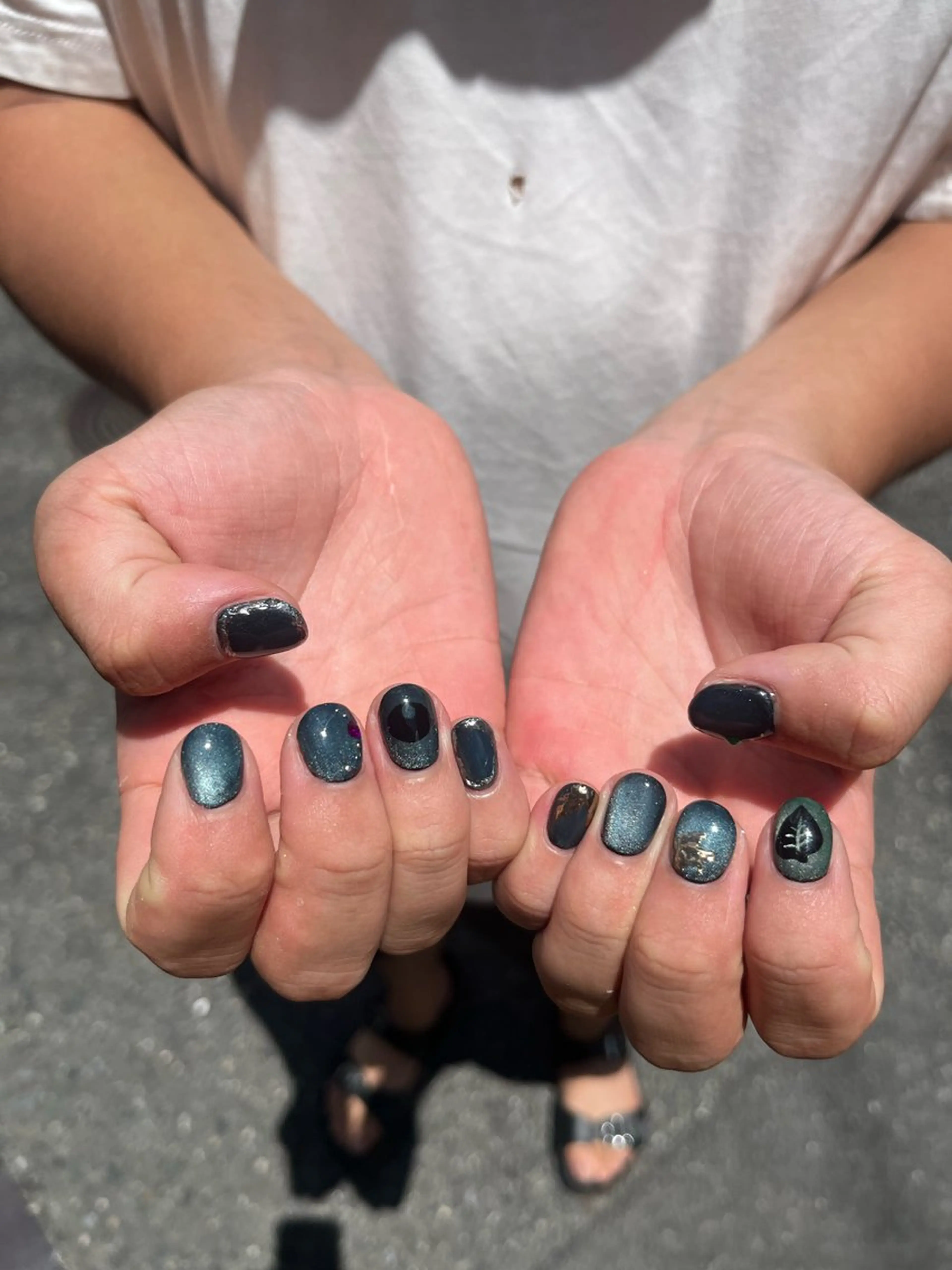 ネイル アートネイル マグネットネイル メンズネイル NailAVANCE Ichikaのネイルデザイン