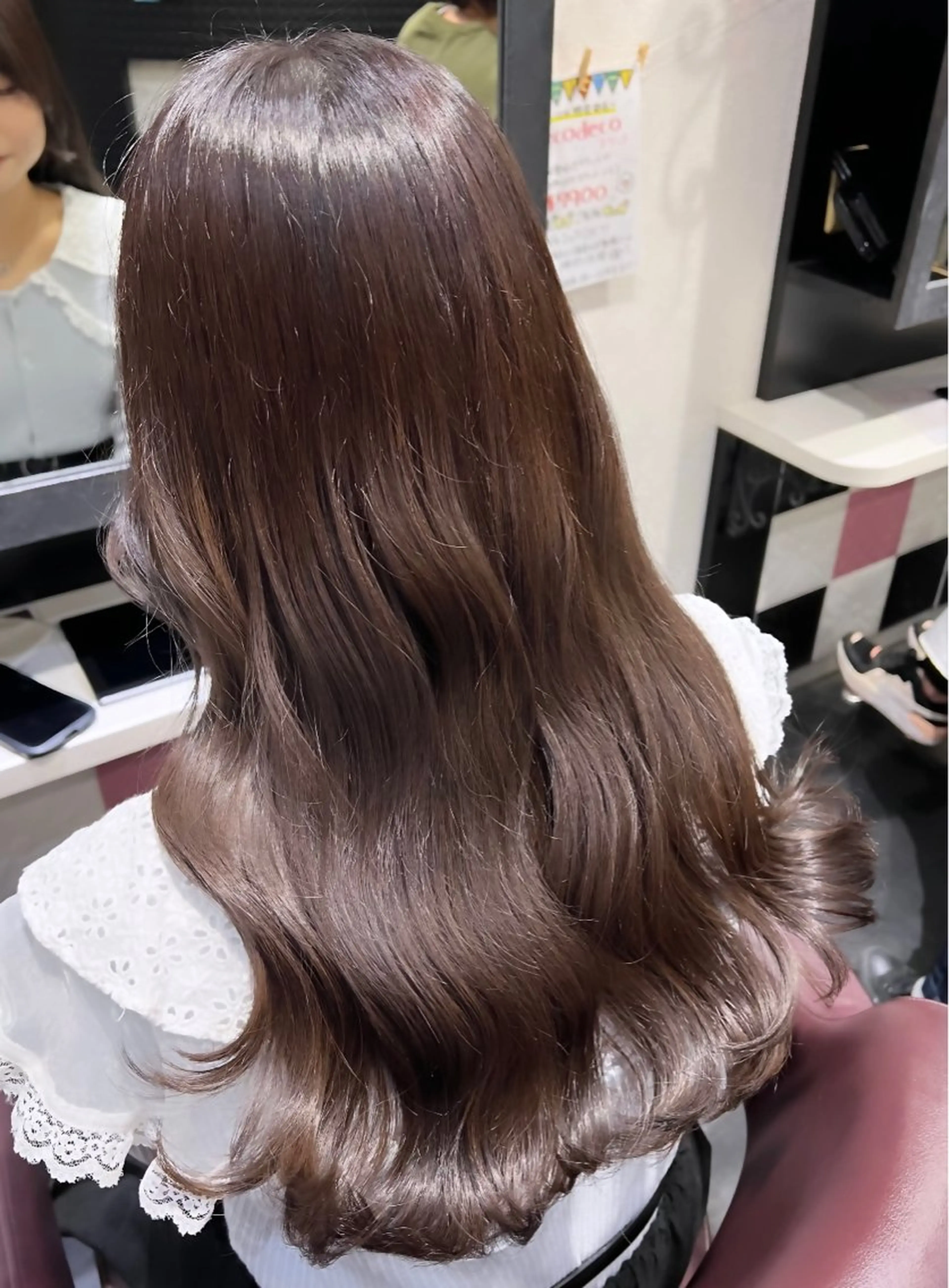 ロング カラー ベージュカラー ブラウンカラー ショコラグレージュ チョコレートブラウン ココアベージュ カット ヘアカラー トリートメント 韓国ヘア ♡tomimaのヘアスタイル