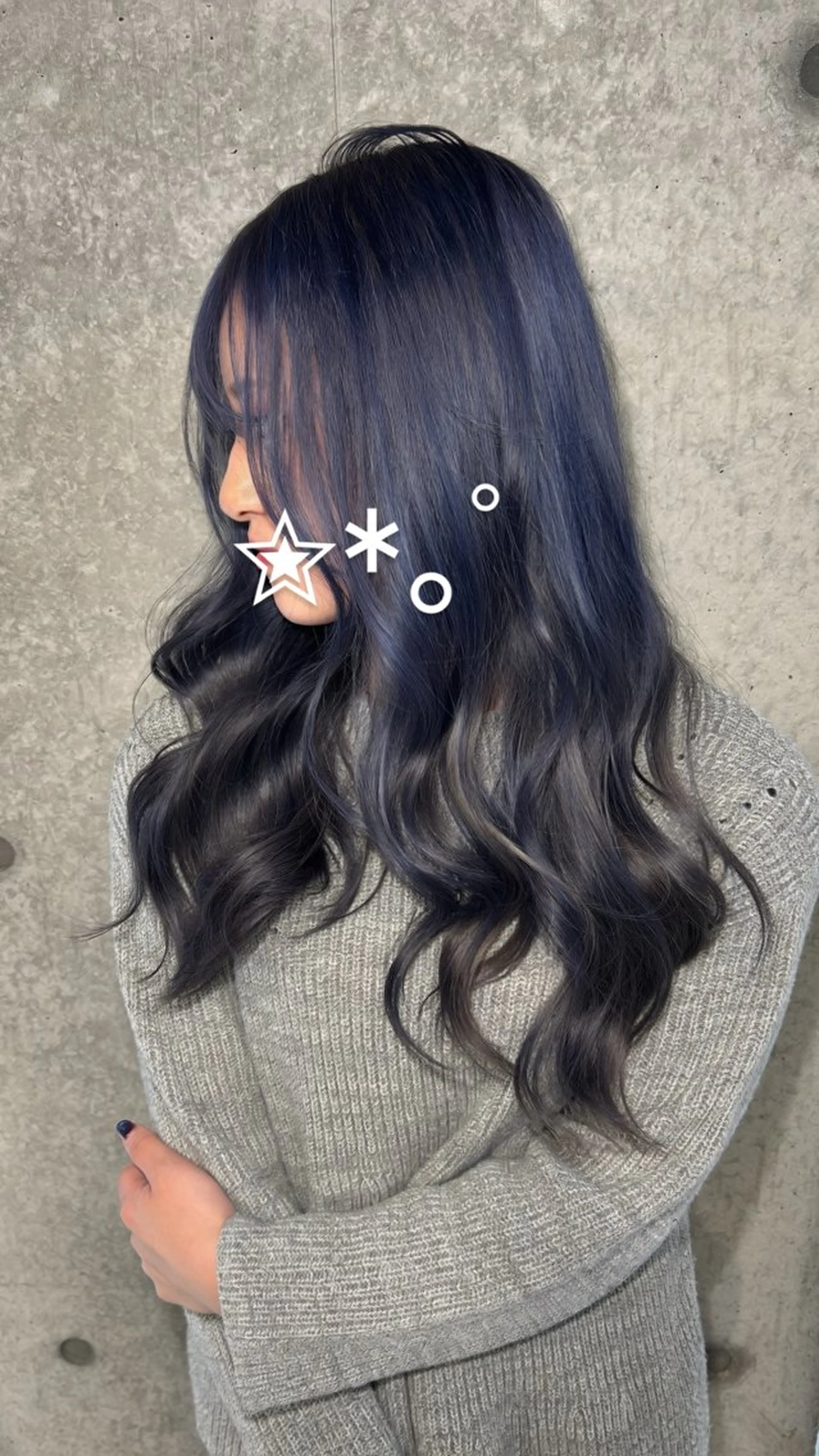 カラー ブルーカラー ️💜akari💜 ハイトーン/レイヤーのヘアスタイル