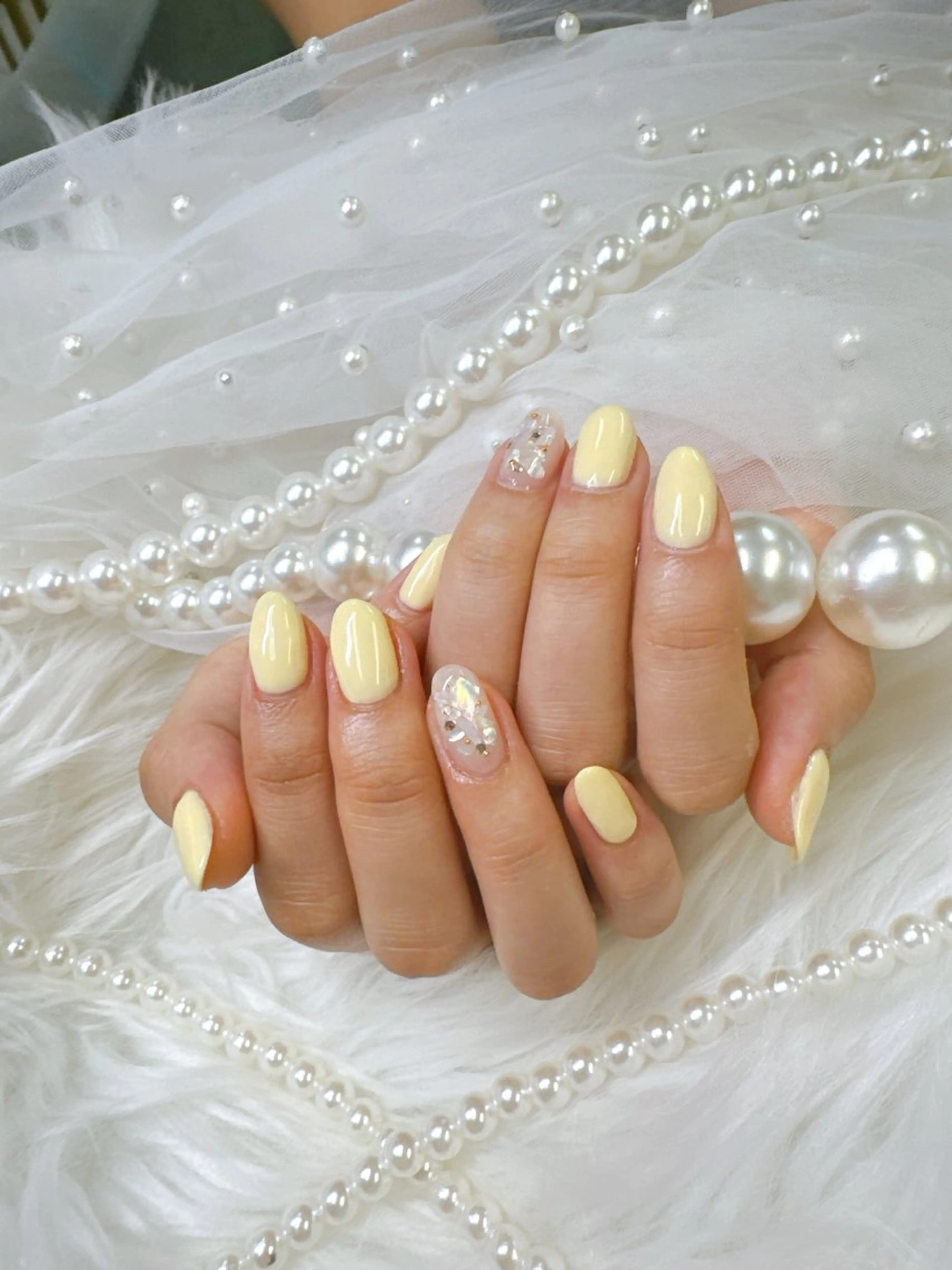 ネイル べっ甲ネイル フットネイル フレンチネイル ジェルネイル ガラスフレンチ ハンドネイル Queeens nailのネイルデザイン