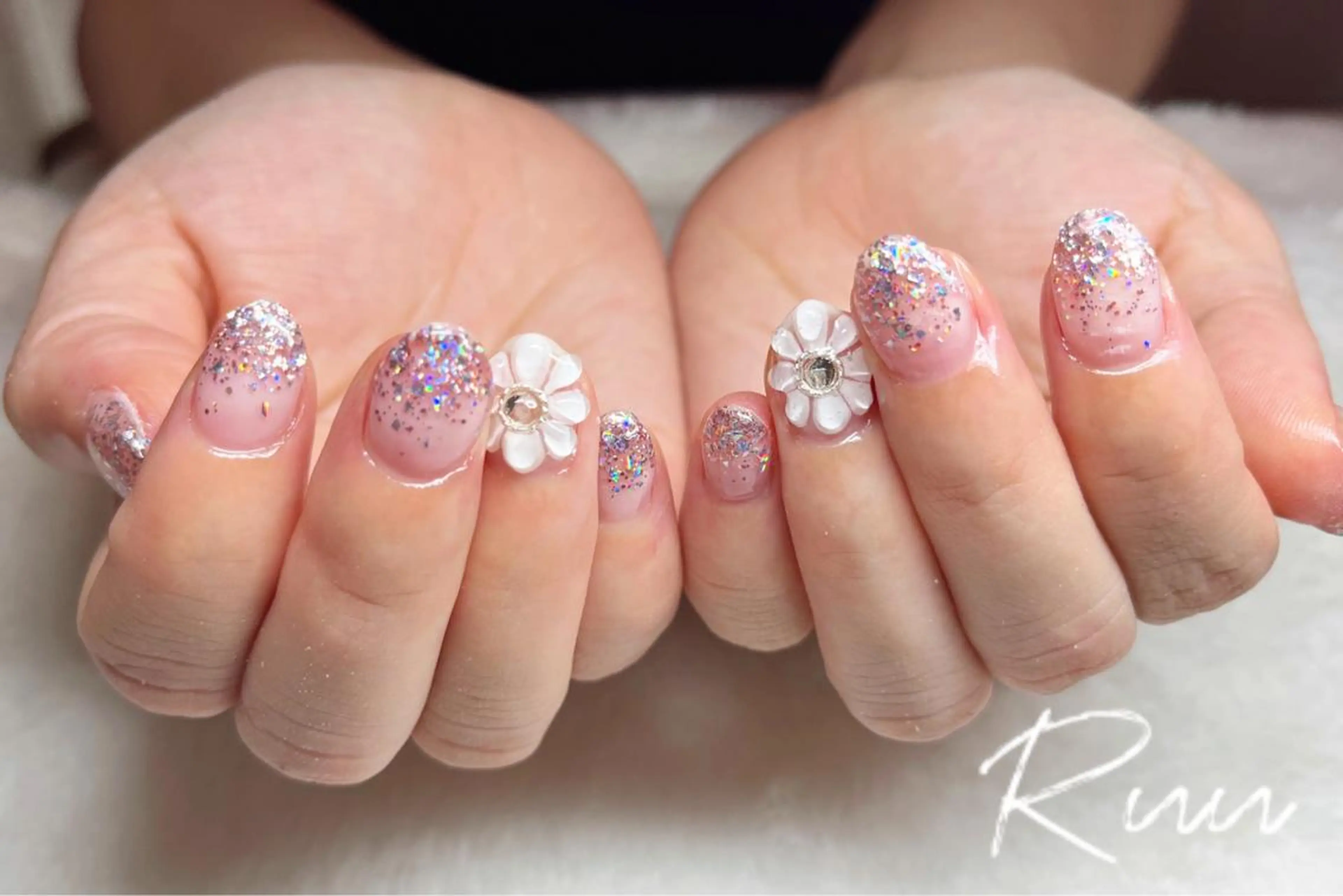 ネイル アートネイル フットネイル フレンチネイル キラキラネイル 韓国ネイル Nail salon Ruuのネイルデザイン