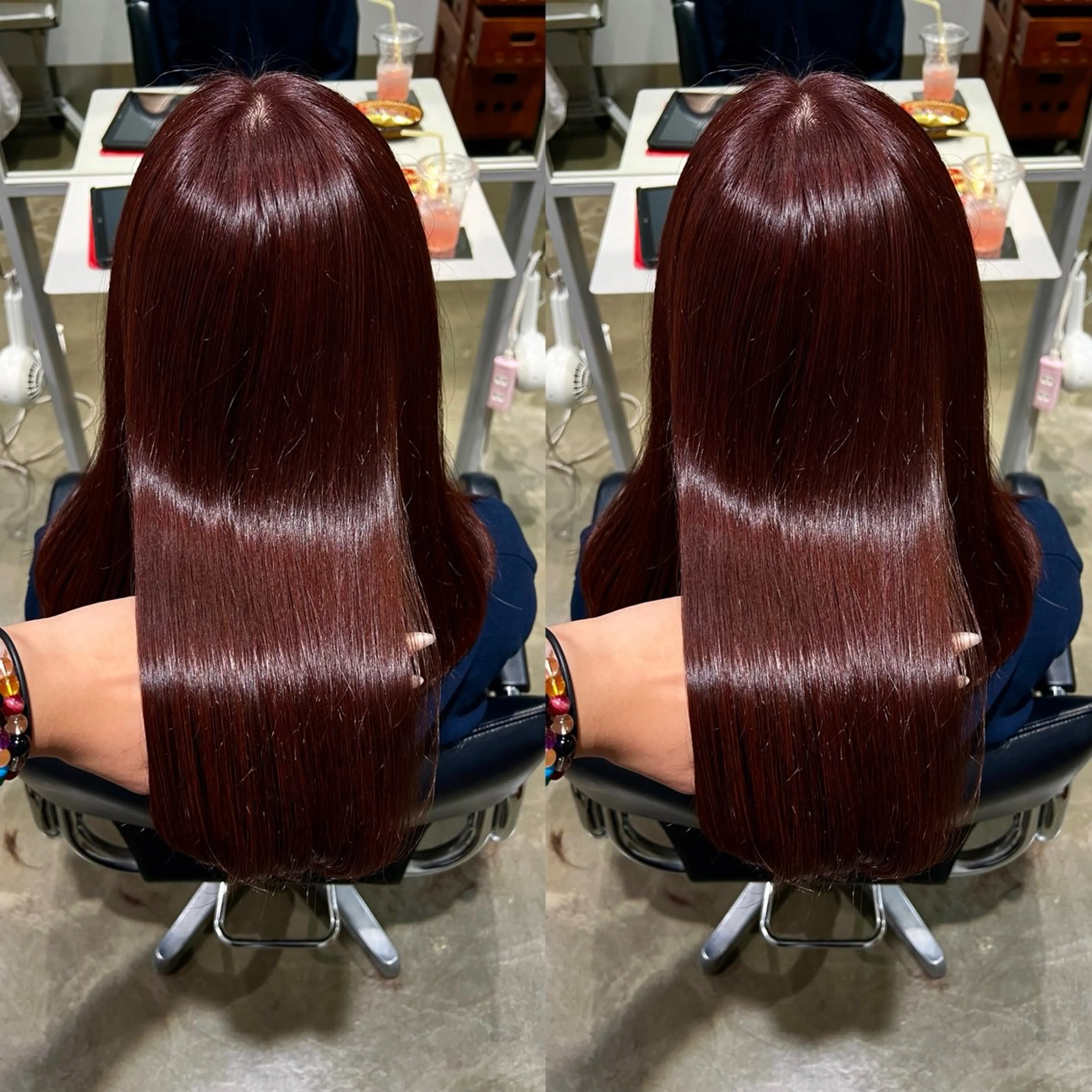 ロング ヘアカラー トリートメント Helena みなつのヘアスタイル