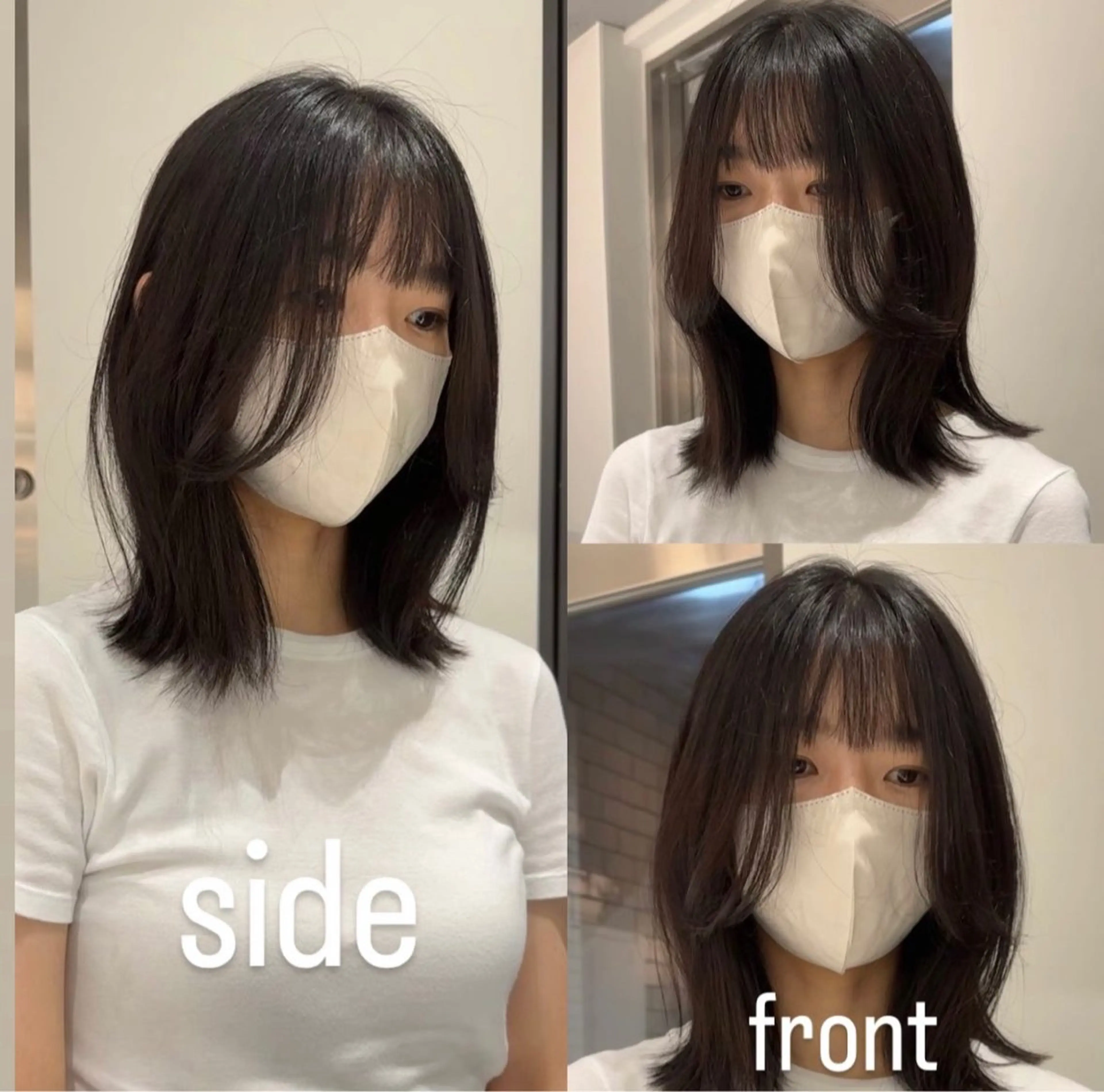 ミディアム カット ヘアカラー トリートメント ୨୧柔らかいカラー nozomi ୨୧のヘアスタイル