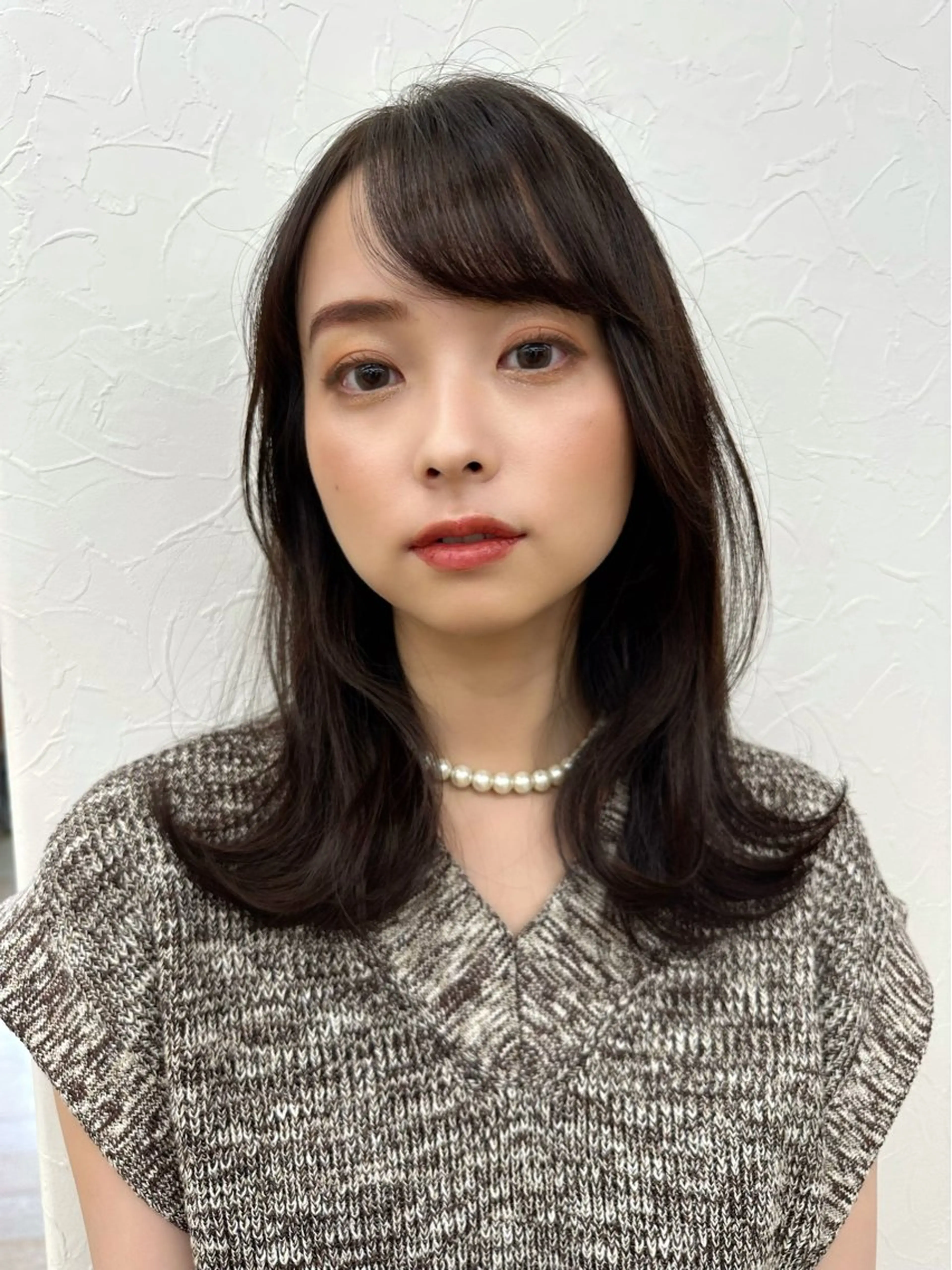 ミディアム カラー 田中 あかねのヘアスタイル