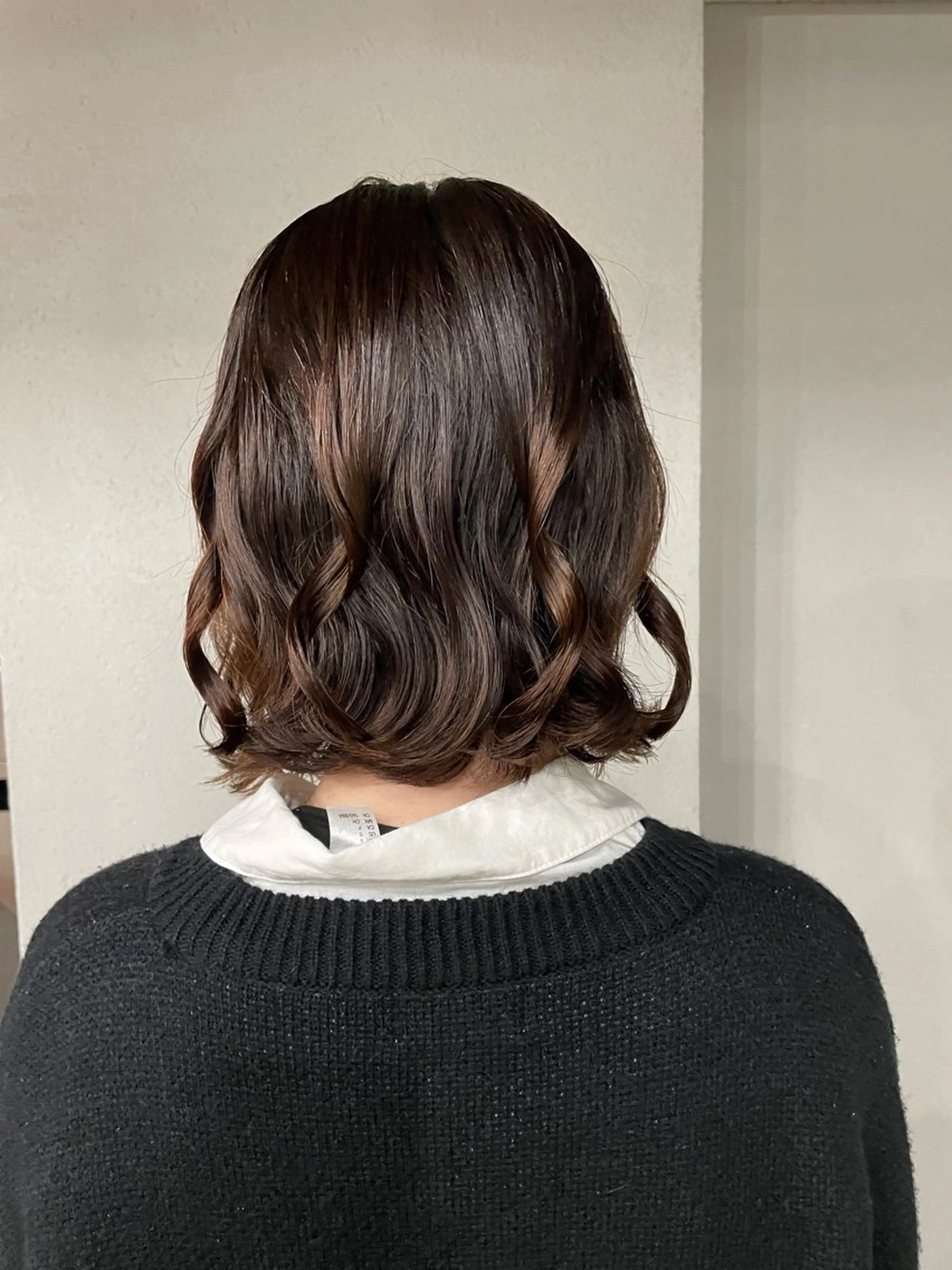 ミディアム カラー パーマ カット 表参道🌿赤み消し カラー/チナツのヘアスタイル