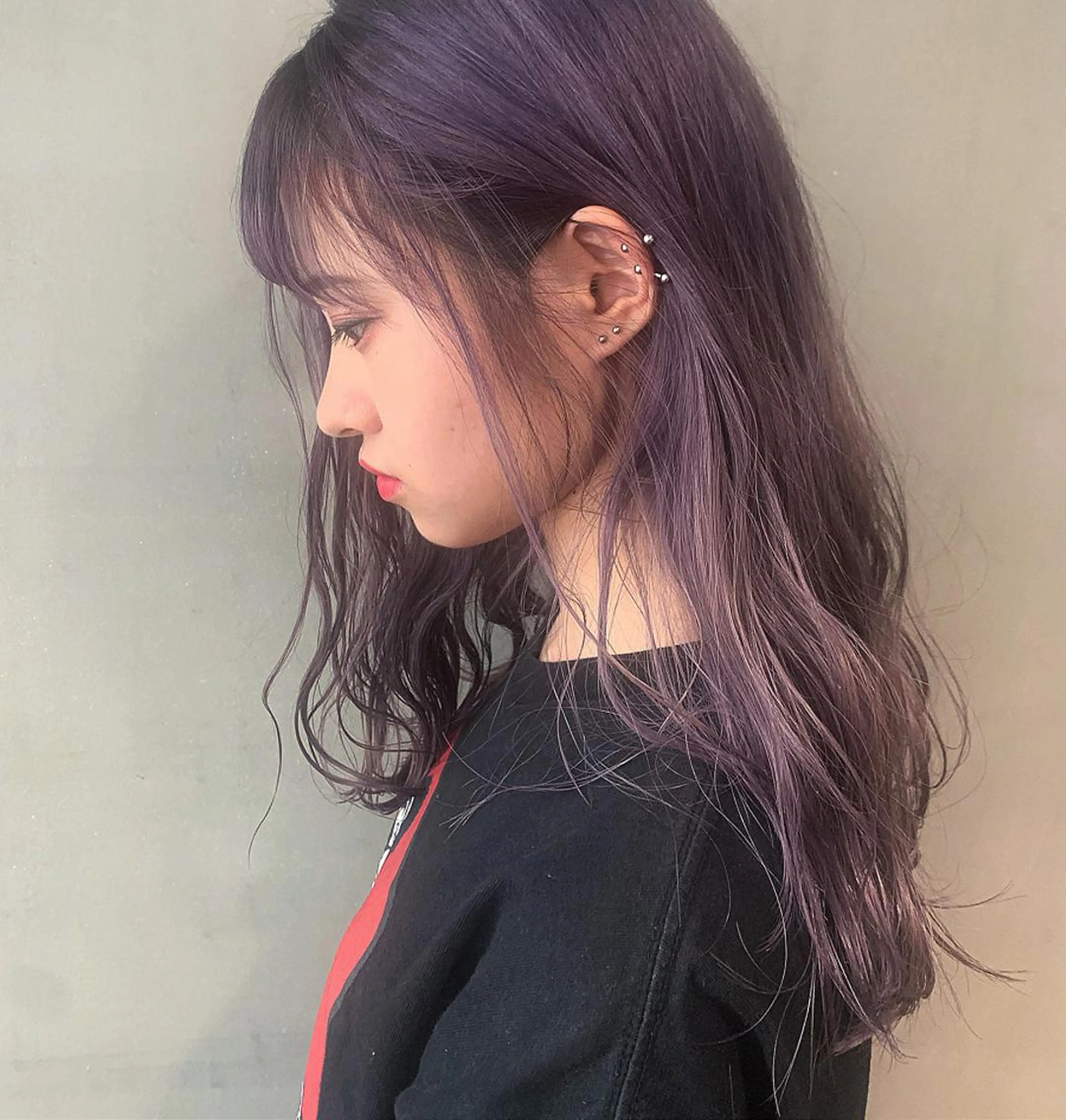 ロング カラー ハイトーンカラー ラベンダーカラー ウルフレイヤーカット /チヒロのヘアスタイル