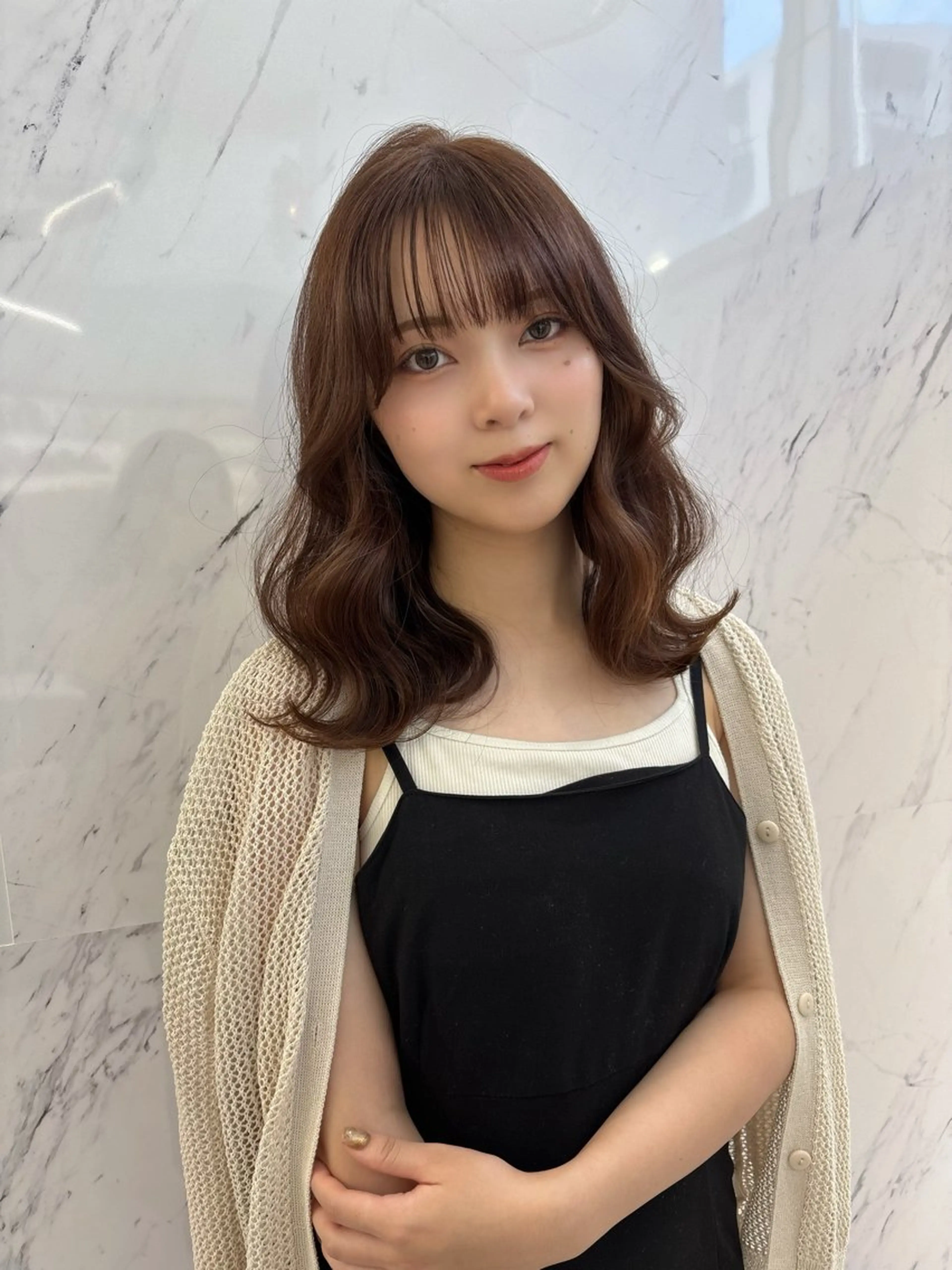 セミロング カット ヘアカラー ParveMix 🪽鳥取彩花のヘアスタイル