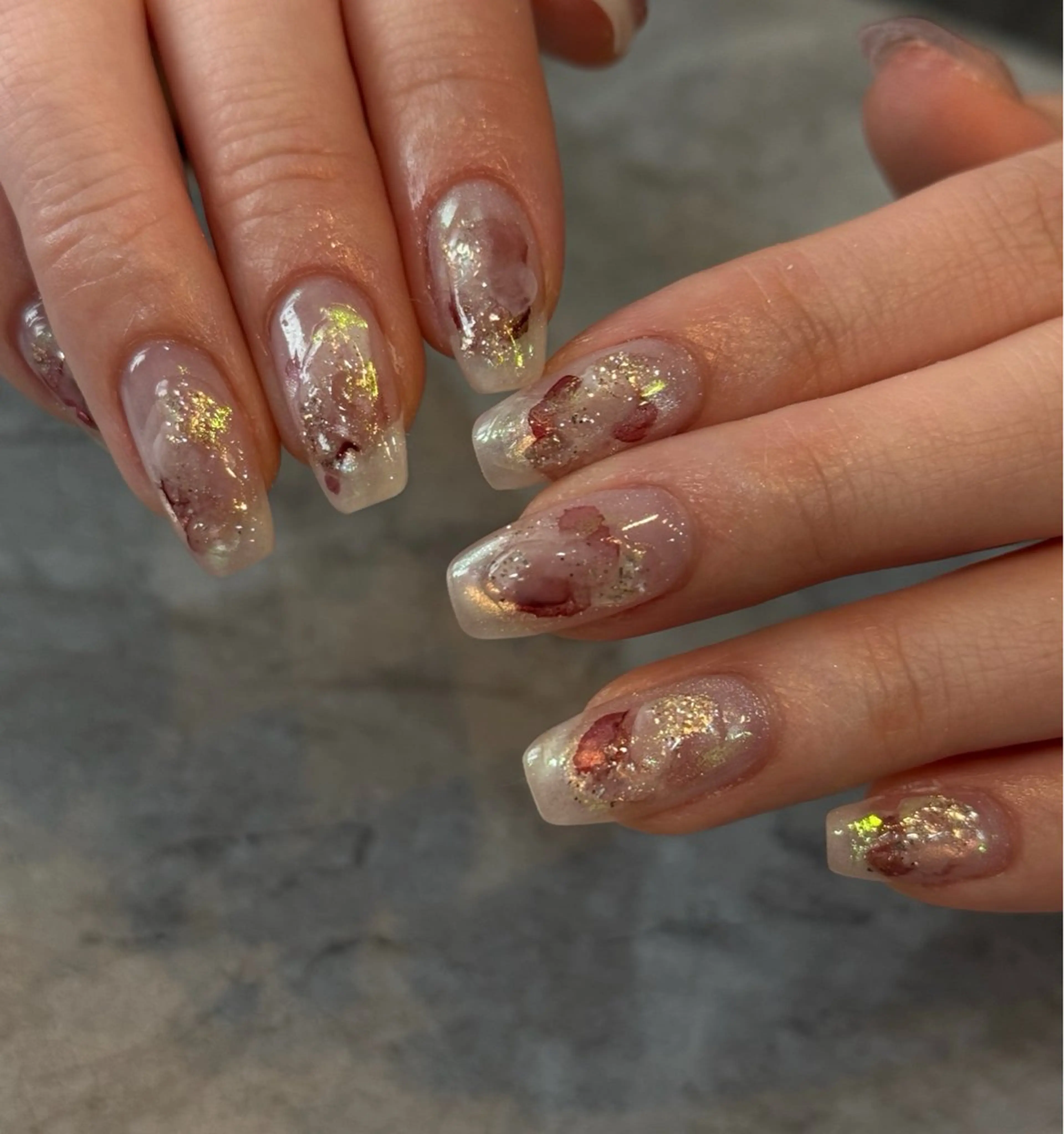 ネイル ニュアンスネイル 春ネイル ハンドネイル Blé nailのネイルデザイン