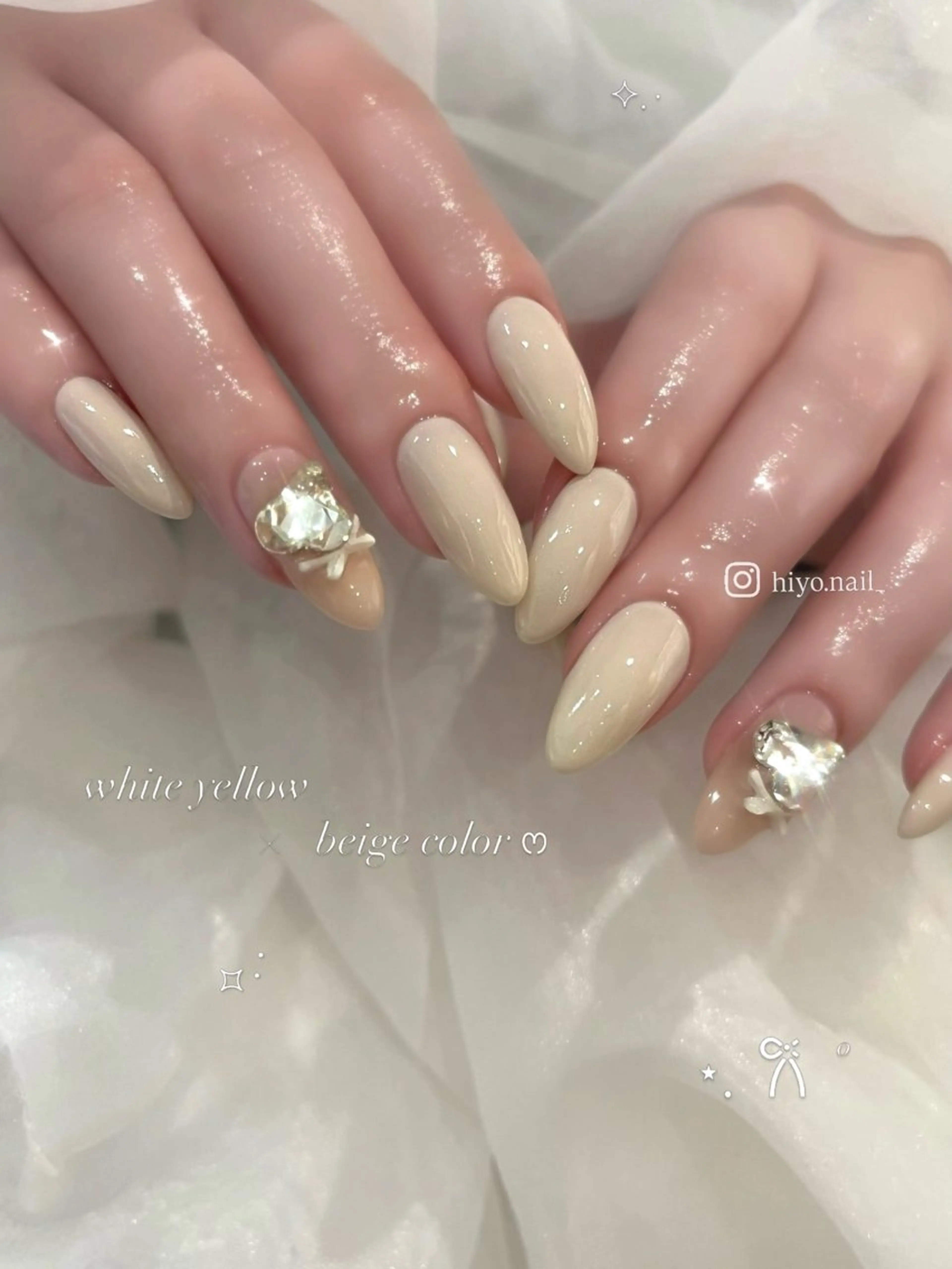 ネイル ハンドネイル hiyo🎀ﾌｪﾐﾆ ﾝ/ｴﾚｶﾞﾝﾄ🤍のネイルデザイン