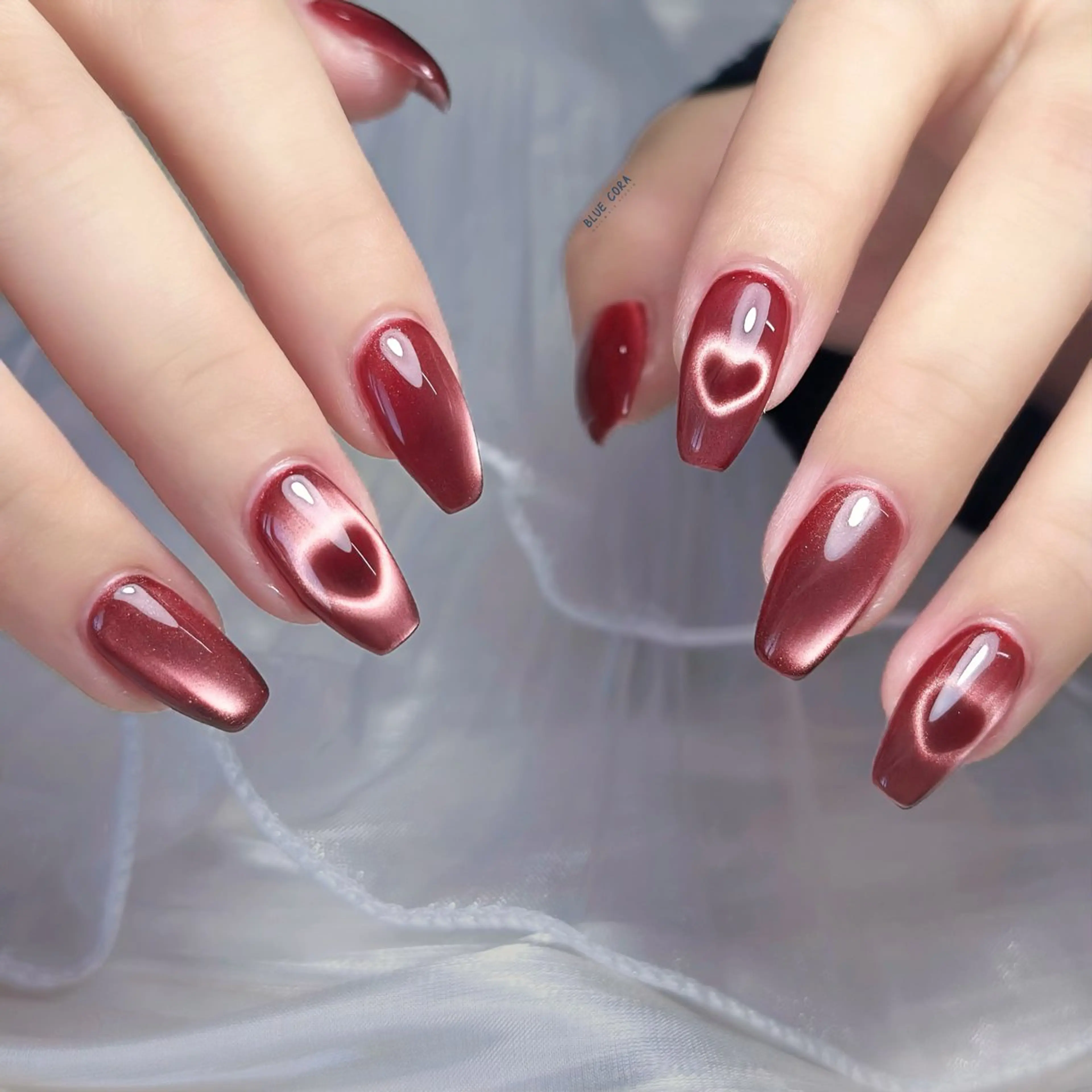 ネイル マグネットネイル ハンドネイル ハンドケア BLUE CORAのネイルデザイン