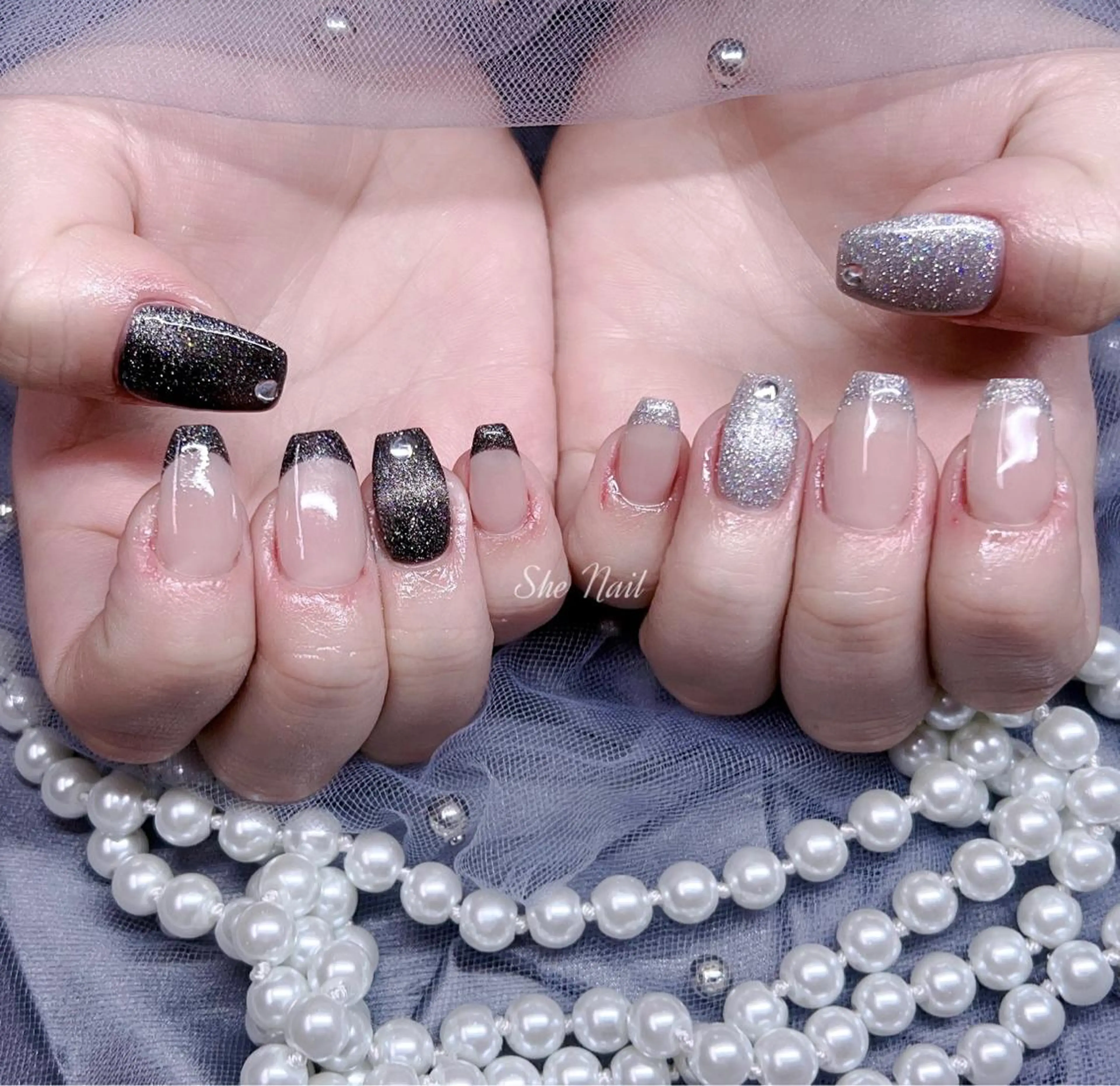 ネイル チークネイル 長さ出し マグネットネイル 持ち込み ワンカラーネイル She   Nail所属・ISA_ BELLAのネイルデザイン