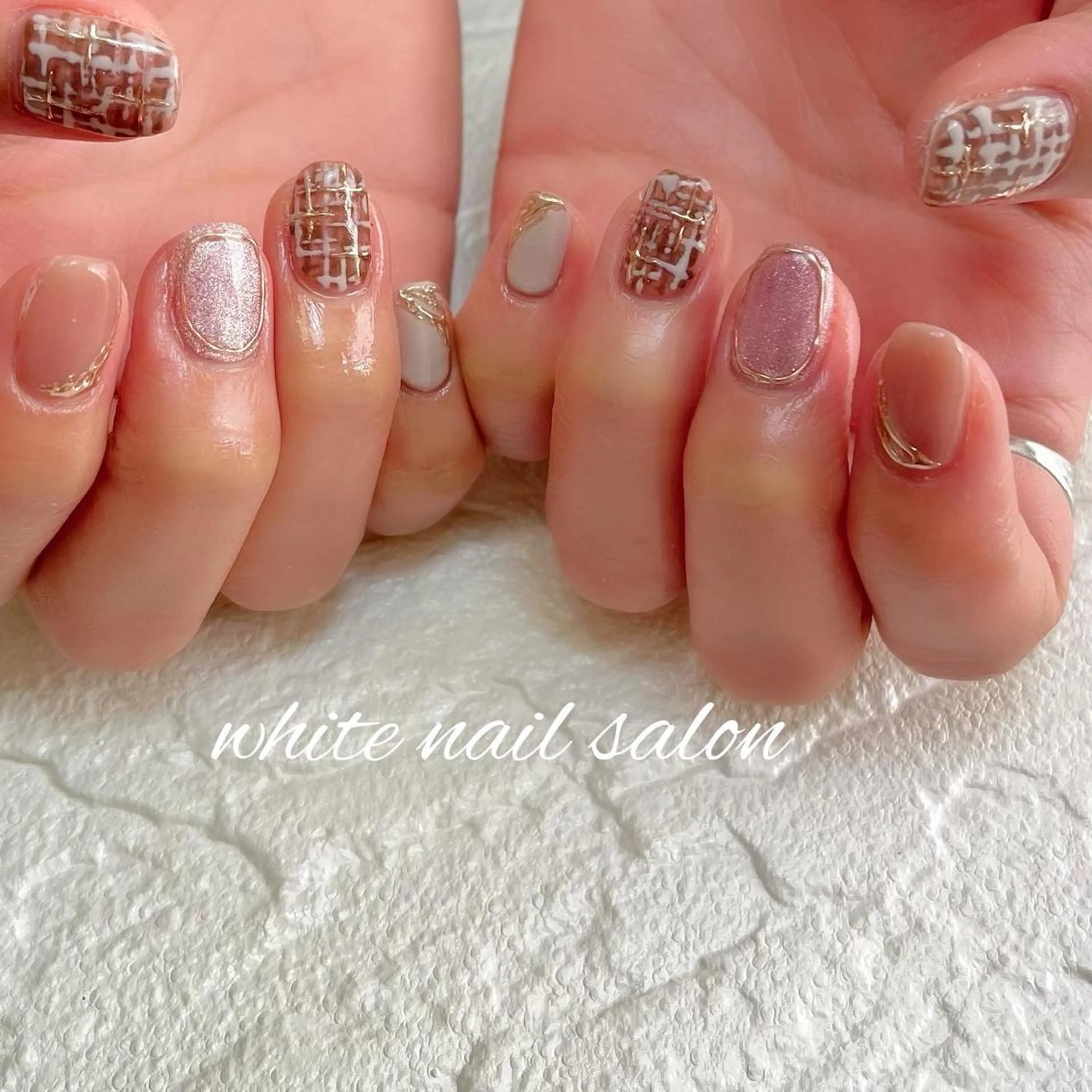 ネイル フットネイル ジェルネイル ハードジェル ラメ(グリッター) 持ち込み ハンドネイル white nail salonのネイルデザイン