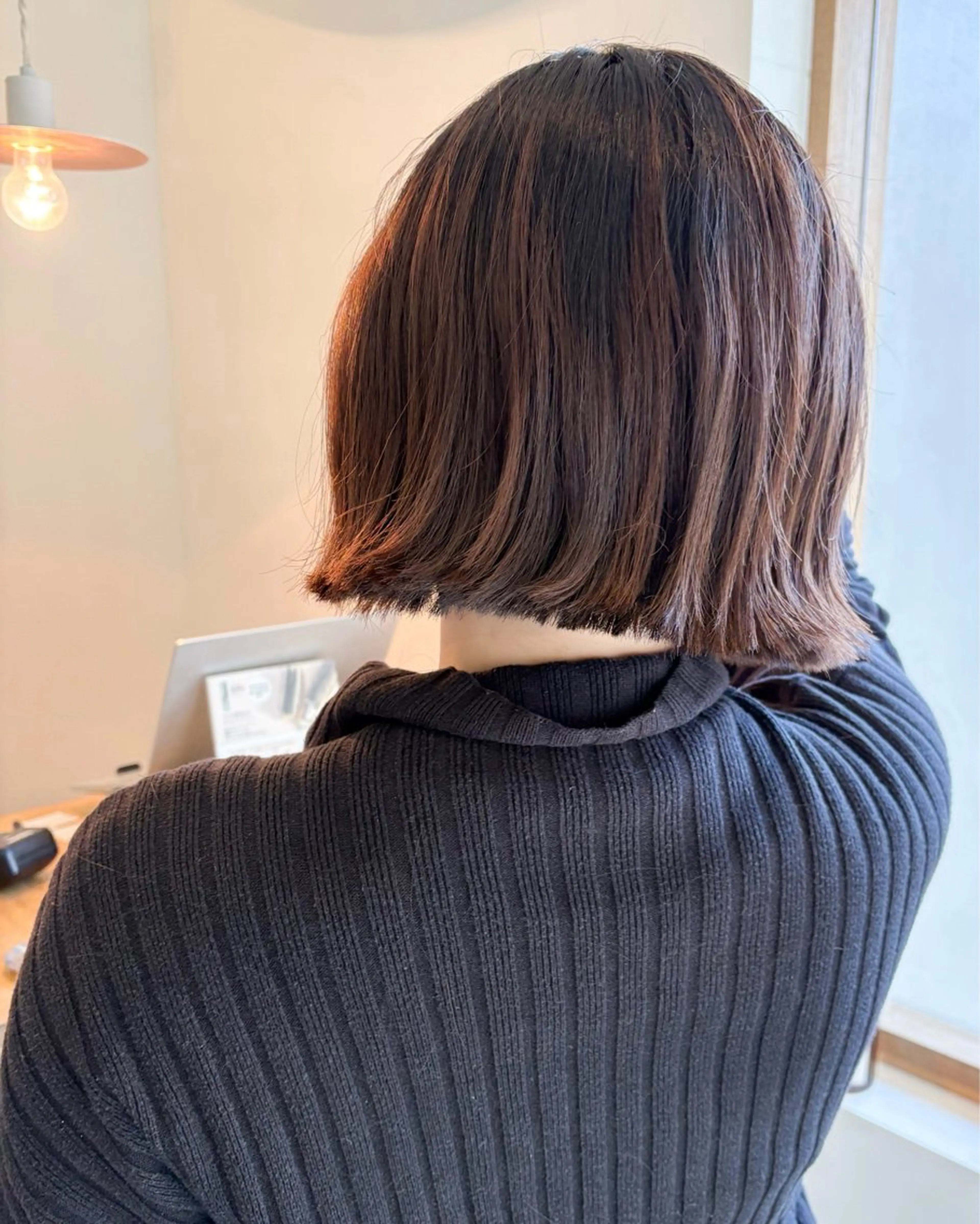 ミディアム 外ハネヘア ボブ/艶カラー 鎌倉/MIHO🌼のヘアスタイル