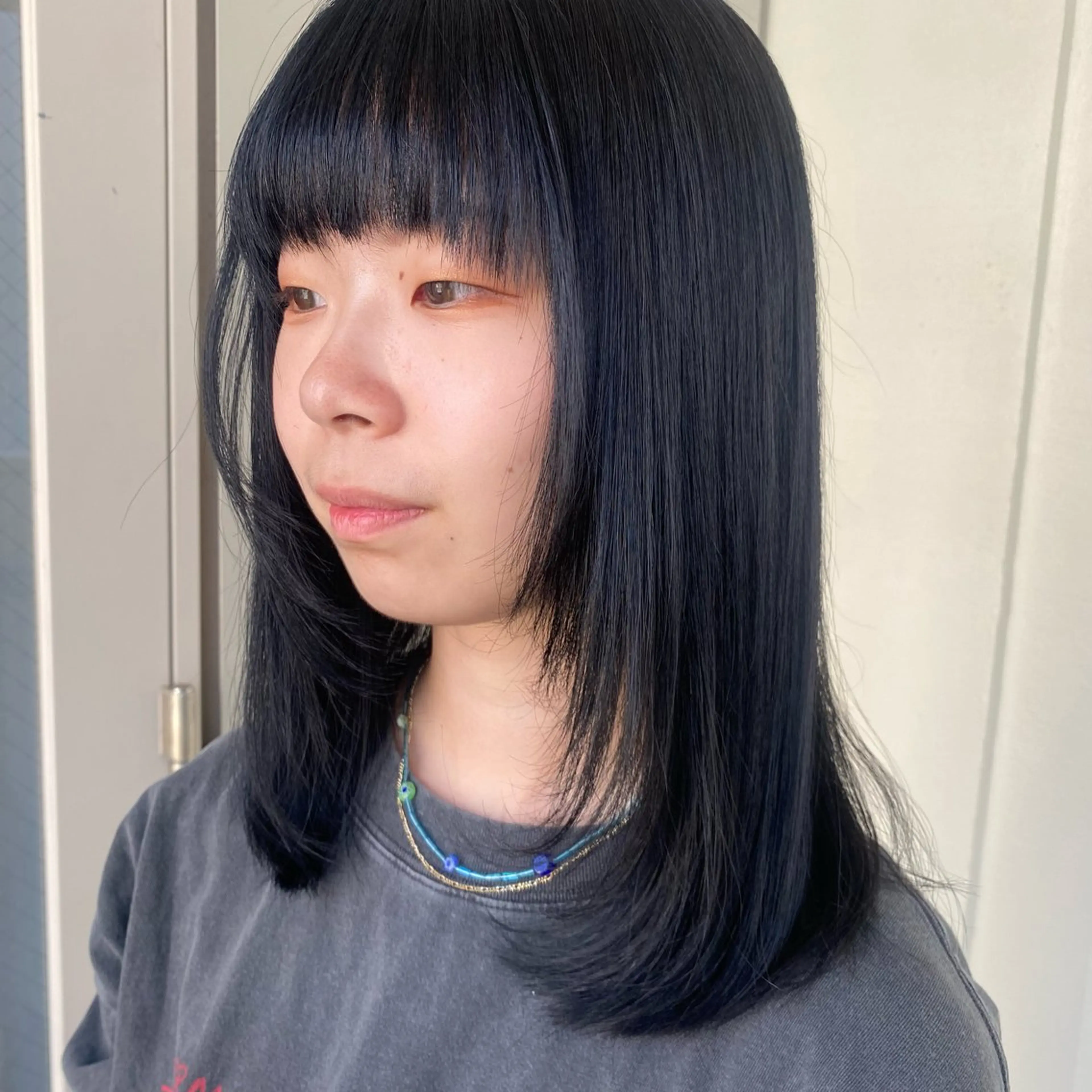 セミロング 顔周りカット レイヤーカット 小顔カット misa🫧ナチュラ ル縮毛矯正/髪質改善のヘアスタイル