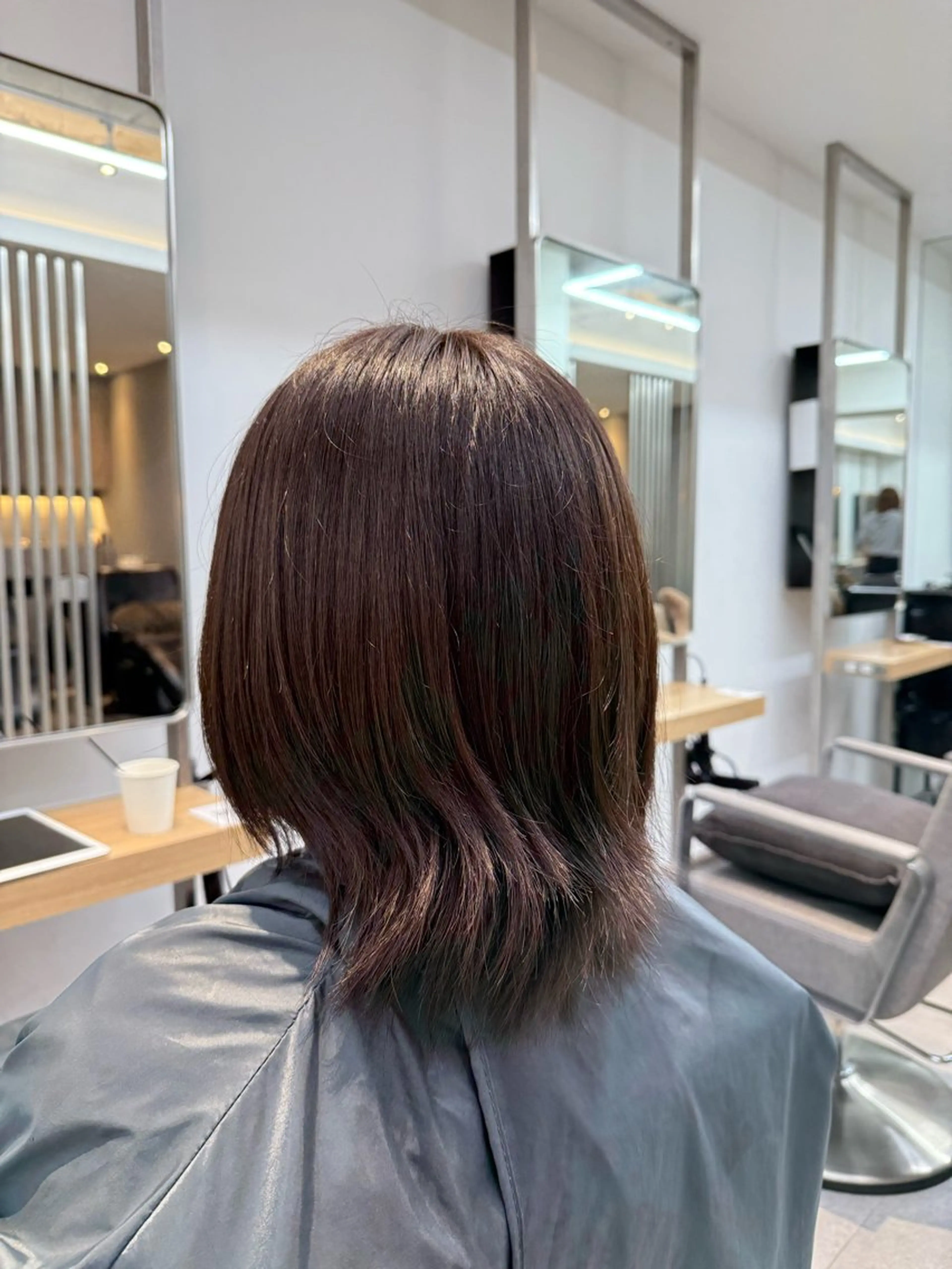 セミロング カラー ヘアカラー トリートメント 横浜/髪質改善/ 艶髪/shoのヘアスタイル