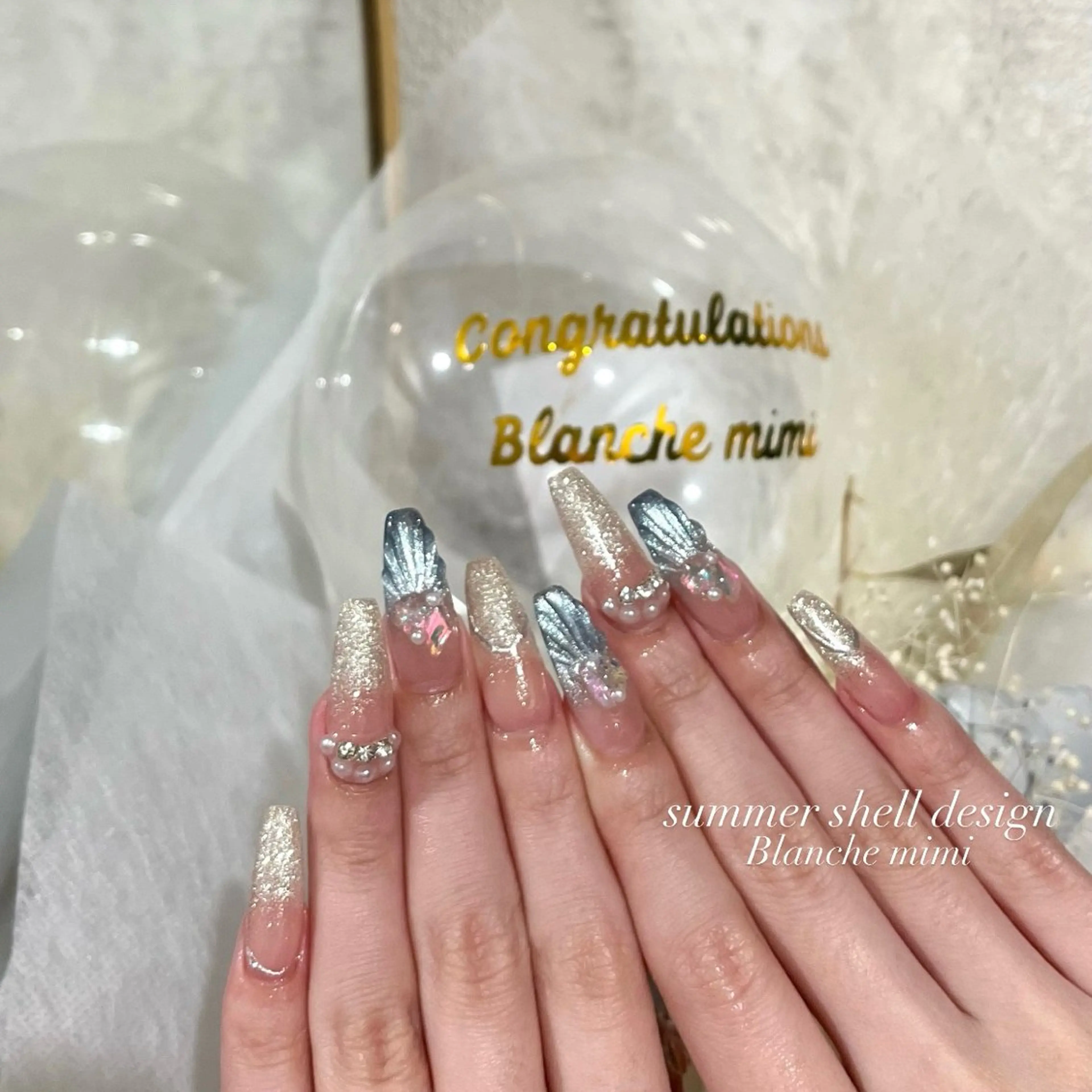 ネイル ハンドネイル Blanche mimi.u_aのネイルデザイン