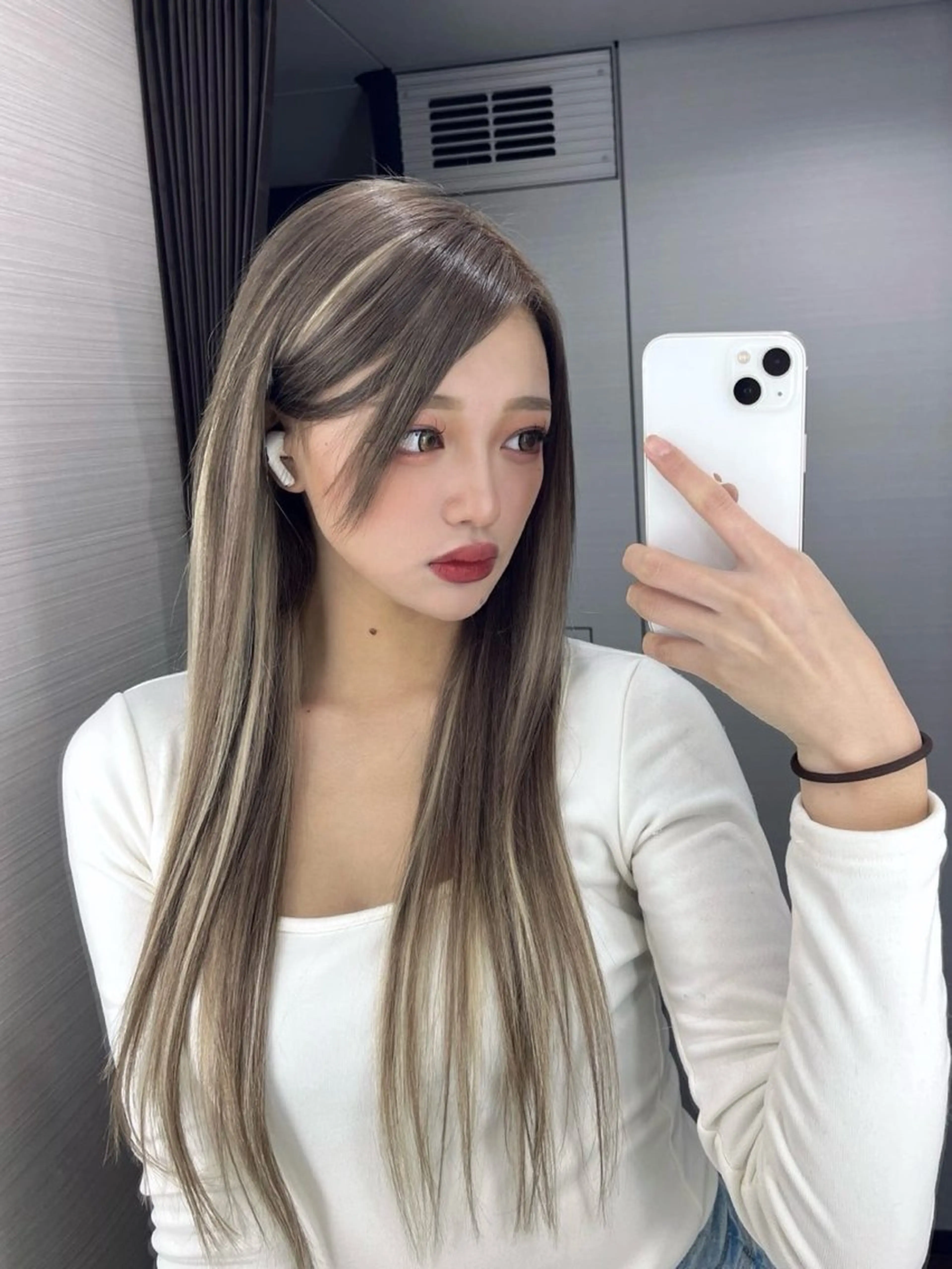 ロング カラー プルエクステ ベージュカラー ダブルカラー ハイライトカラー エクステ 🪡プルエクステ🪡 カラエク評価◎ユウゴのヘアスタイル