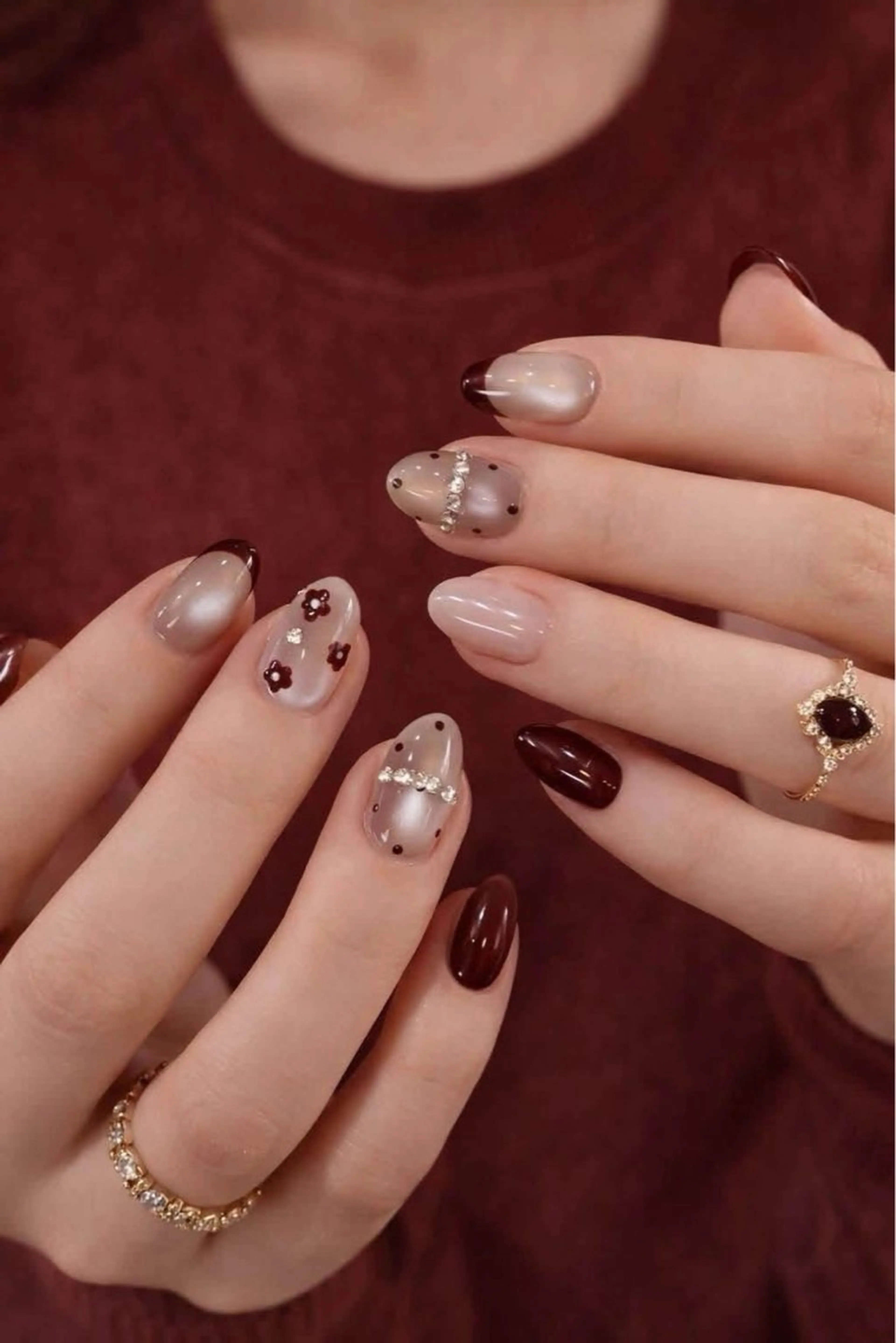 ネイル キラキラネイル マグネットネイル ぷっくりネイル 春ネイル ワンホンネイル ハンドネイル Candy Nailのネイルデザイン