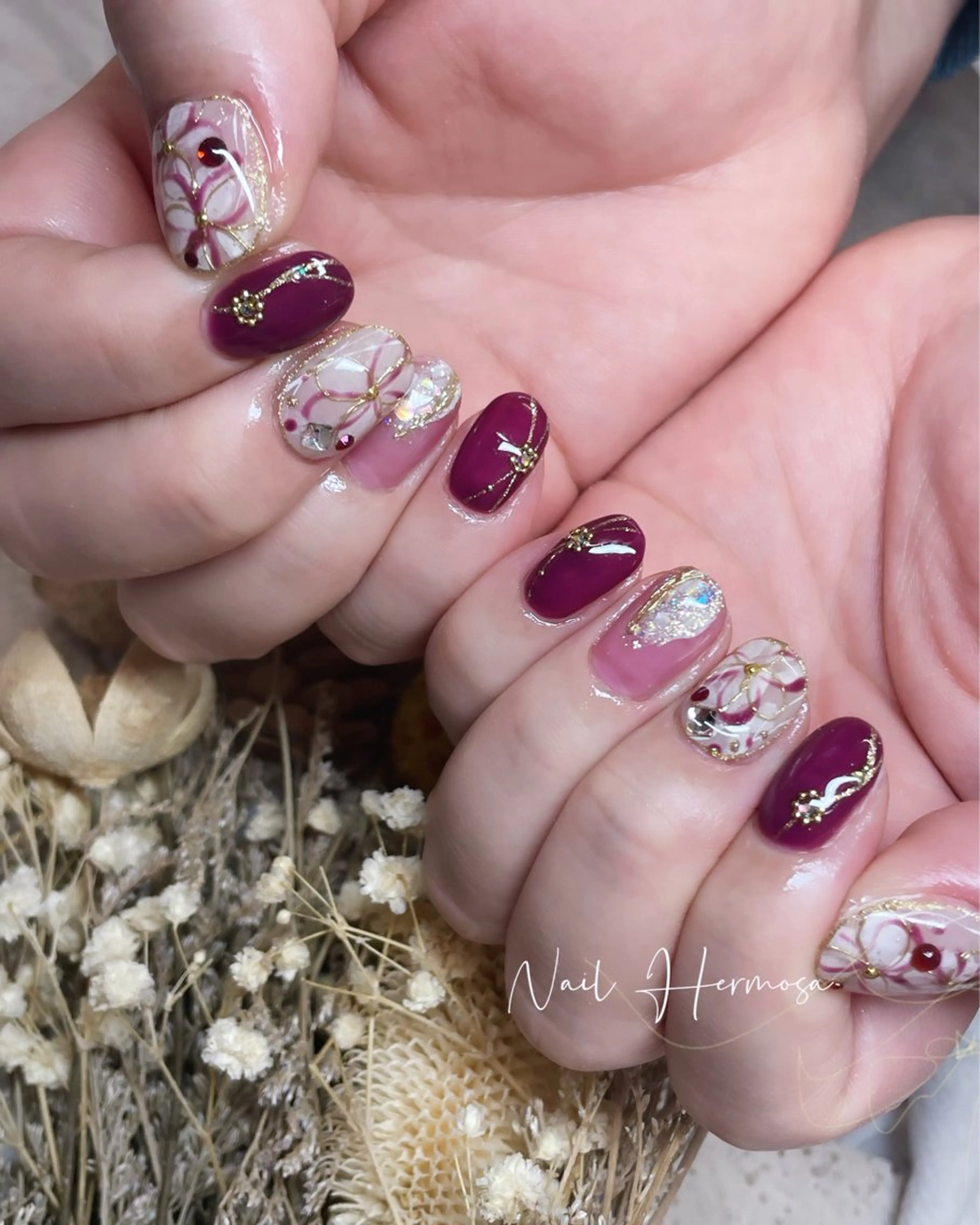 ネイル 長さ出し フラッシュネイル フットネイル ジェルネイル マグネットネイル ハンドネイル ネイル エルモサのネイルデザイン