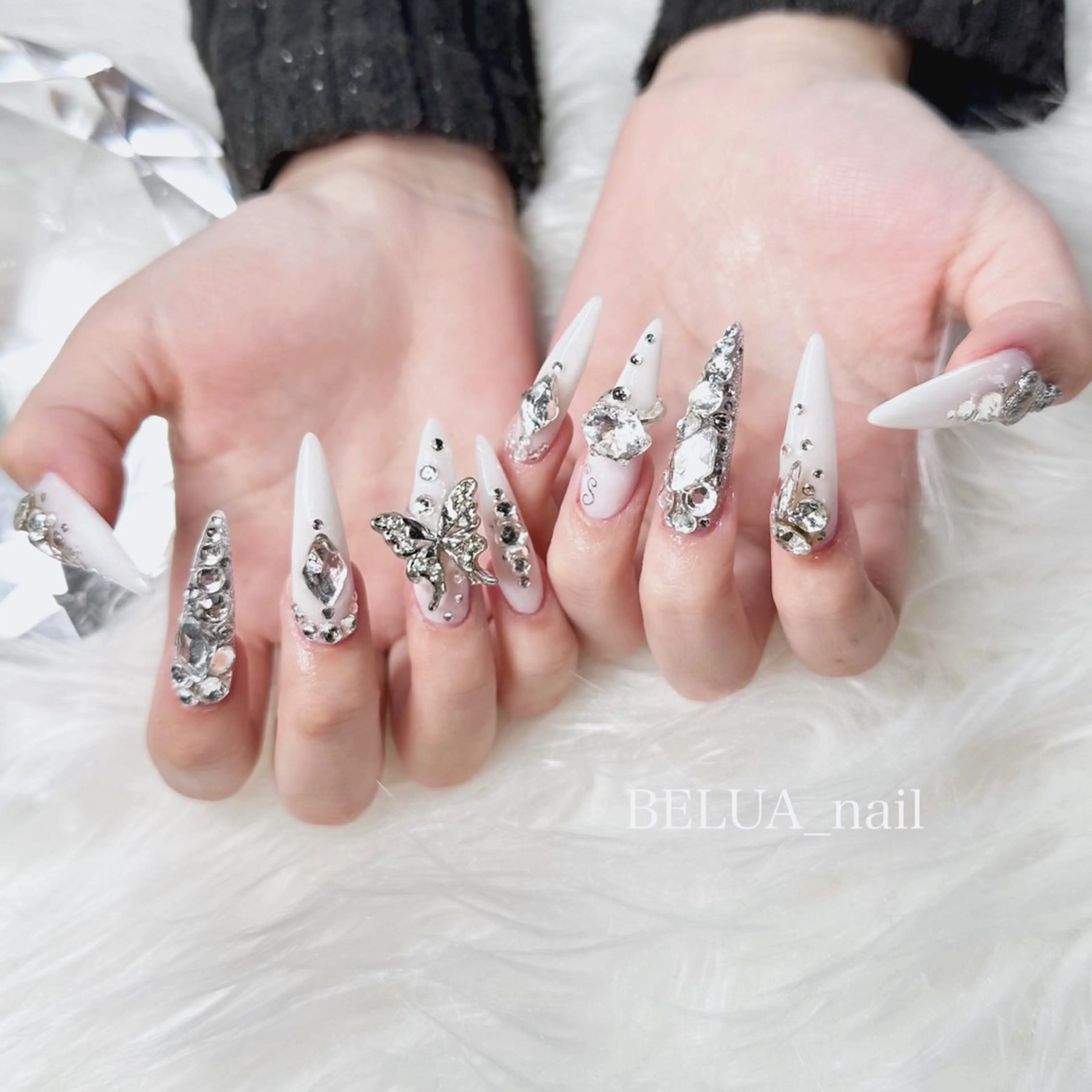 ネイル スカルプネイル ハンドネイル BELUA 怜美佳のネイルデザイン