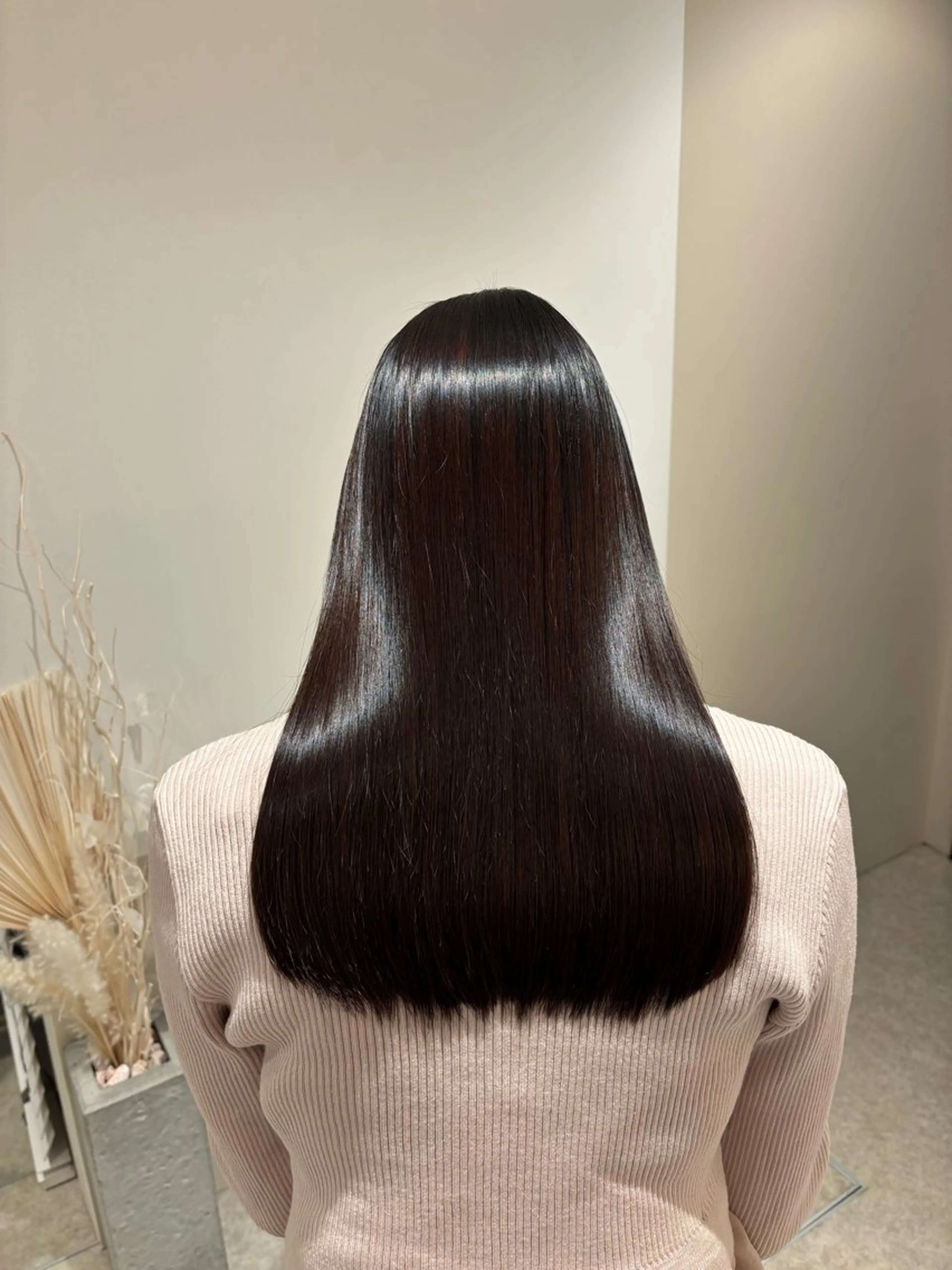 ロング カット 縮毛矯正 Bonheur銀座 michiko艶髪のヘアスタイル